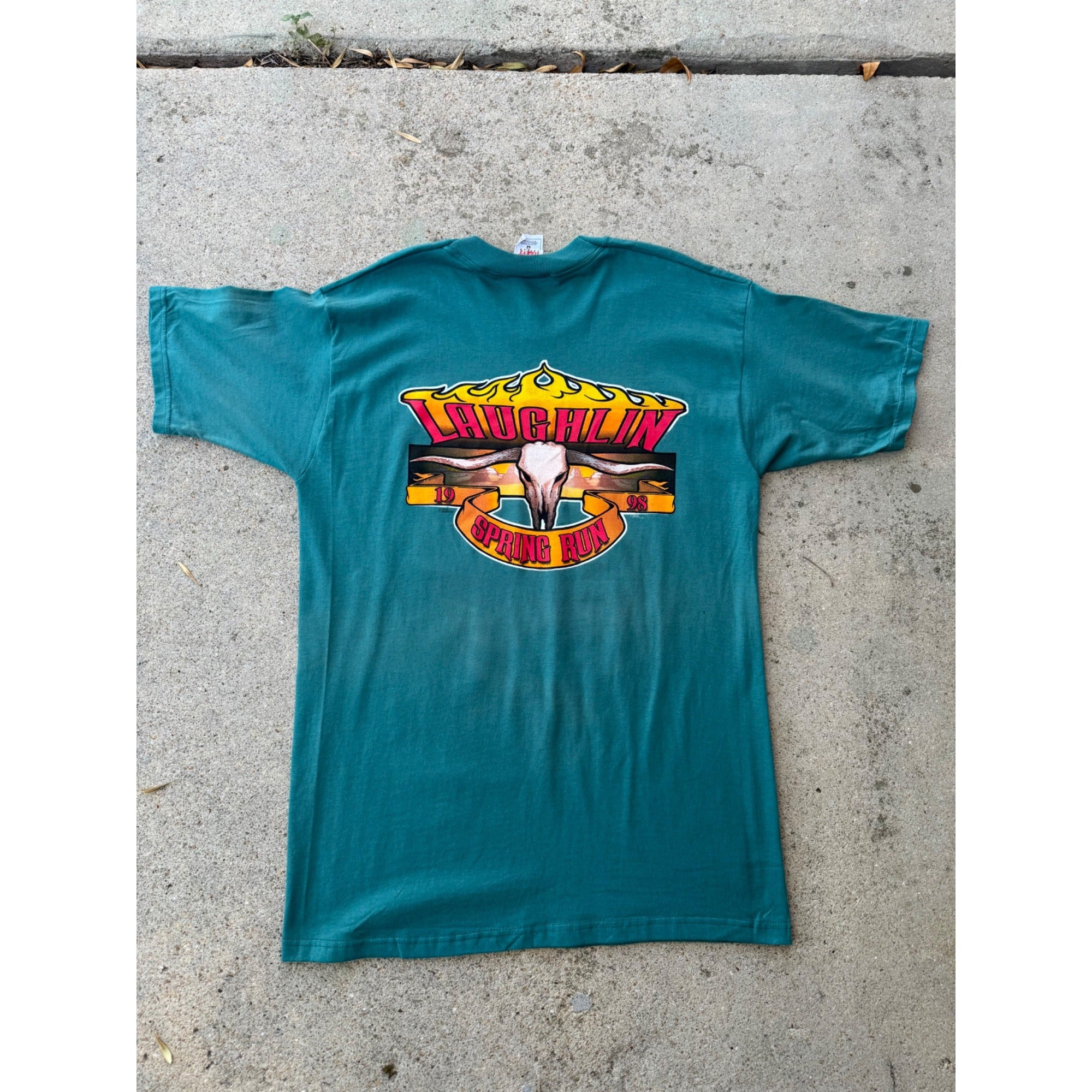 98' Spring Run Laughlin NV Motorcycle Rally Graphic Tee T-Shirt L、mySite、garagedoors4me