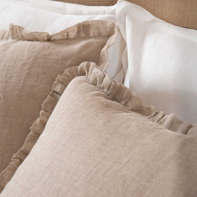 Linen Cushion Cover | Beige | 45 x 45 cm、mySite、camillekostekn