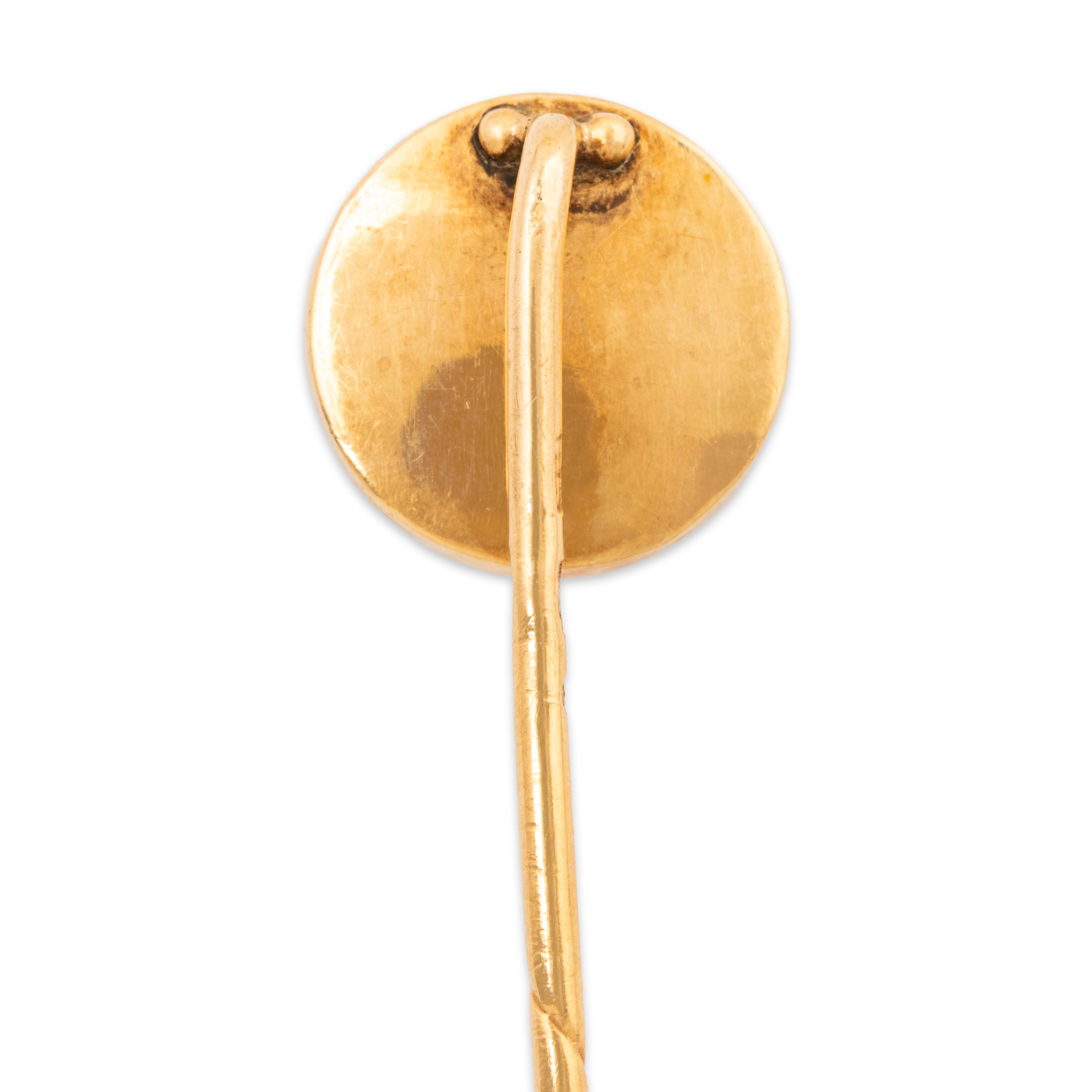 High Quality Antique 14k Yellow Gold Essex Crystal Fox Stick Pin、mySite、hinf8tx79