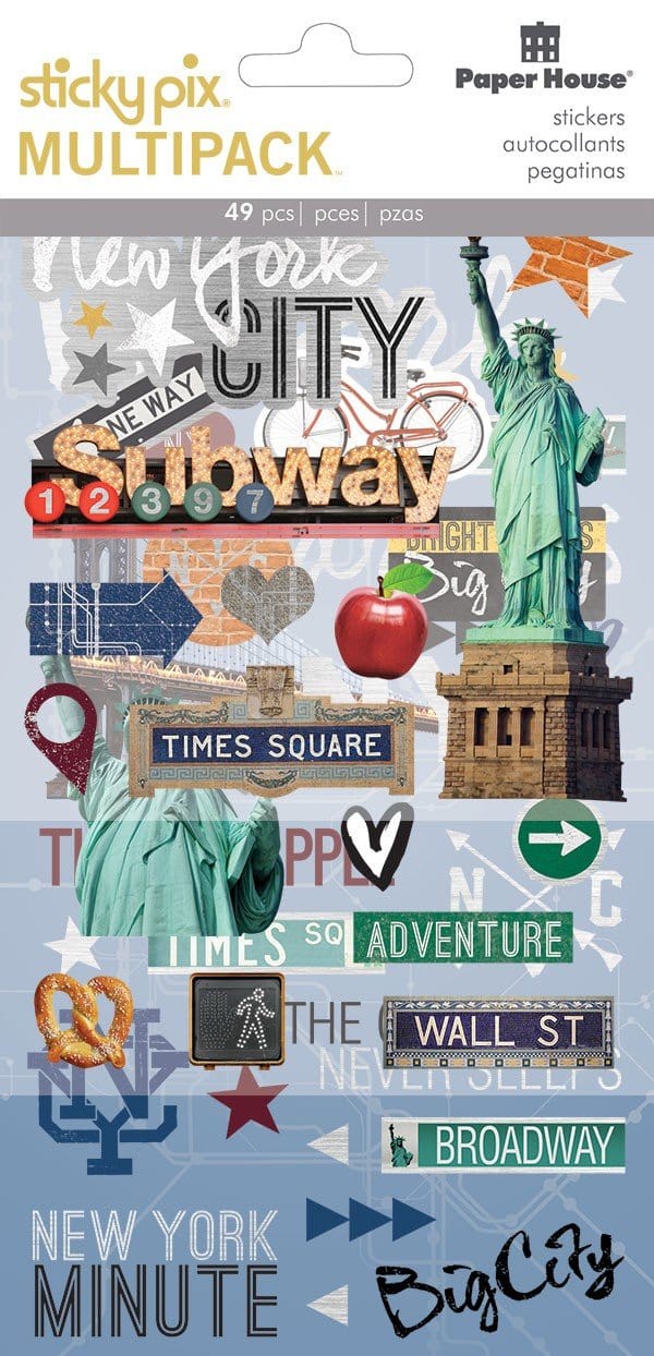  Scrapbook Stickers - New York Mixed Pack、mySite、ghnorth