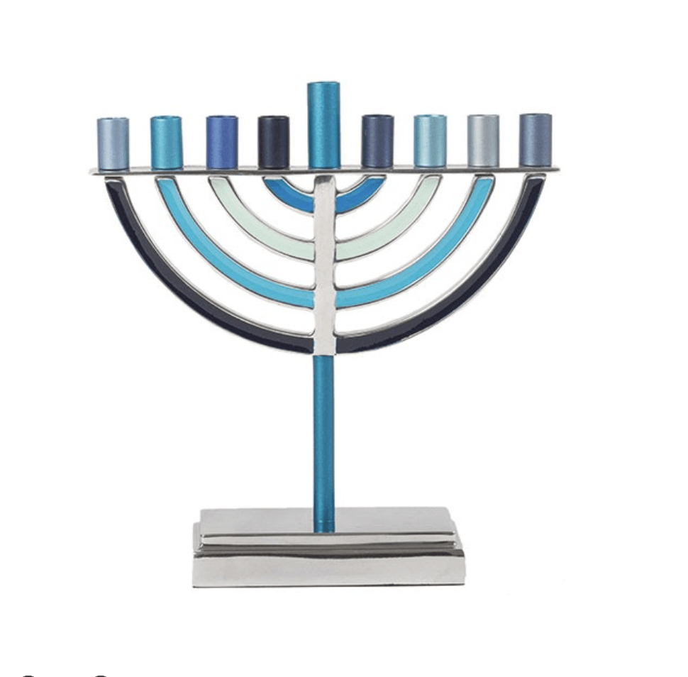 Large Classic Menorah by Yair Emanuel - Blue、mySite、topwebapps