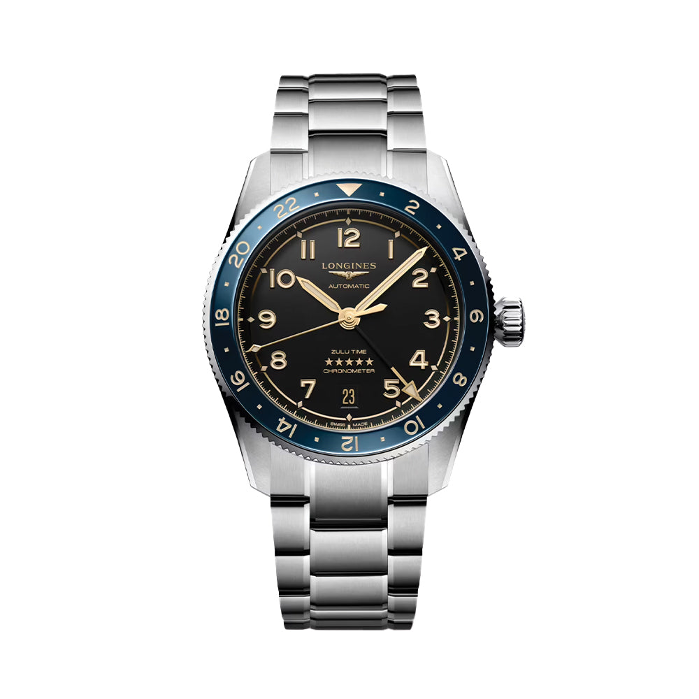  Spirit Zulu Time Blue Ceramic Bezel 39mm - Black on Bracelet