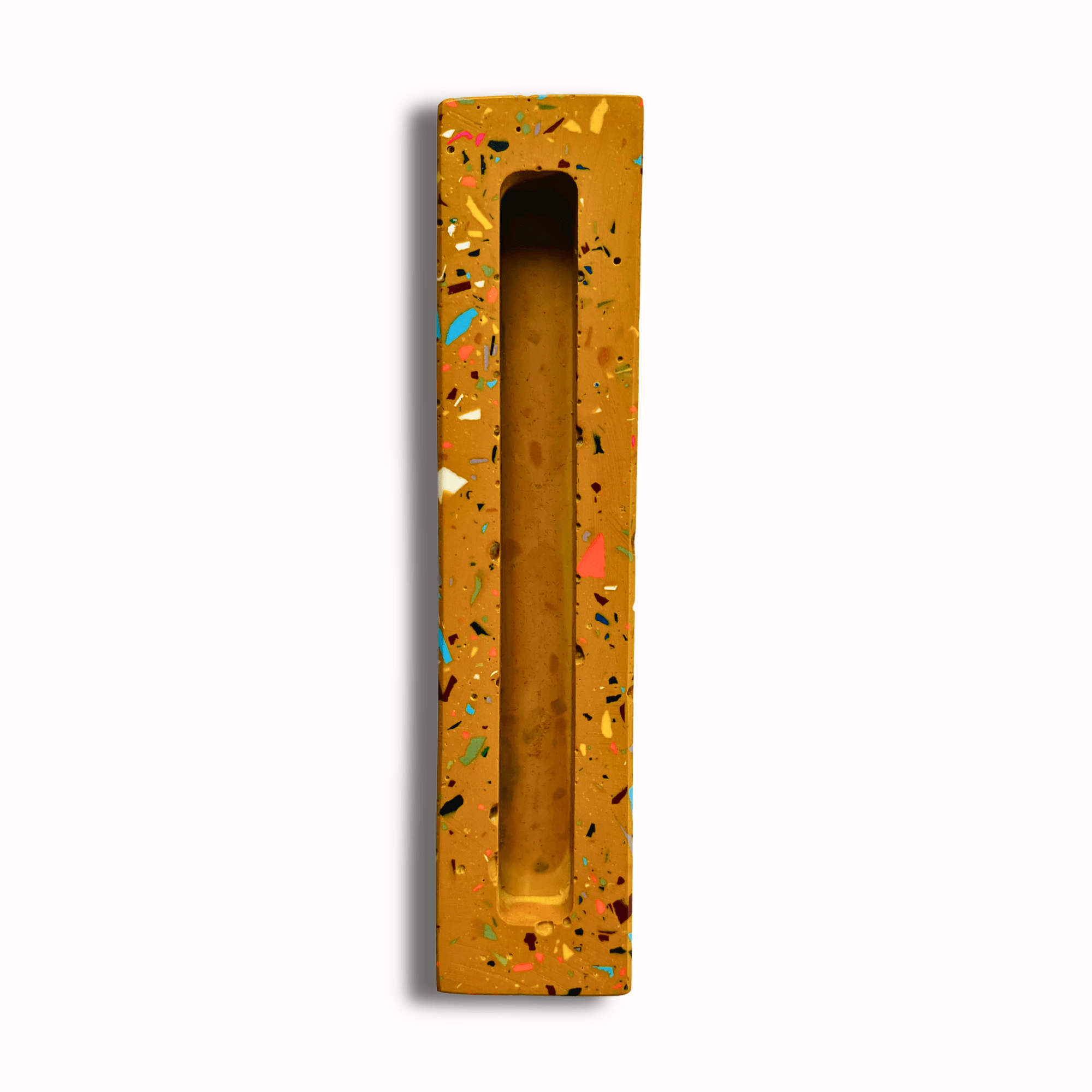 Sunshine Yellow Rainbow Terrazzo Mezuzah、mySite、topwebapps