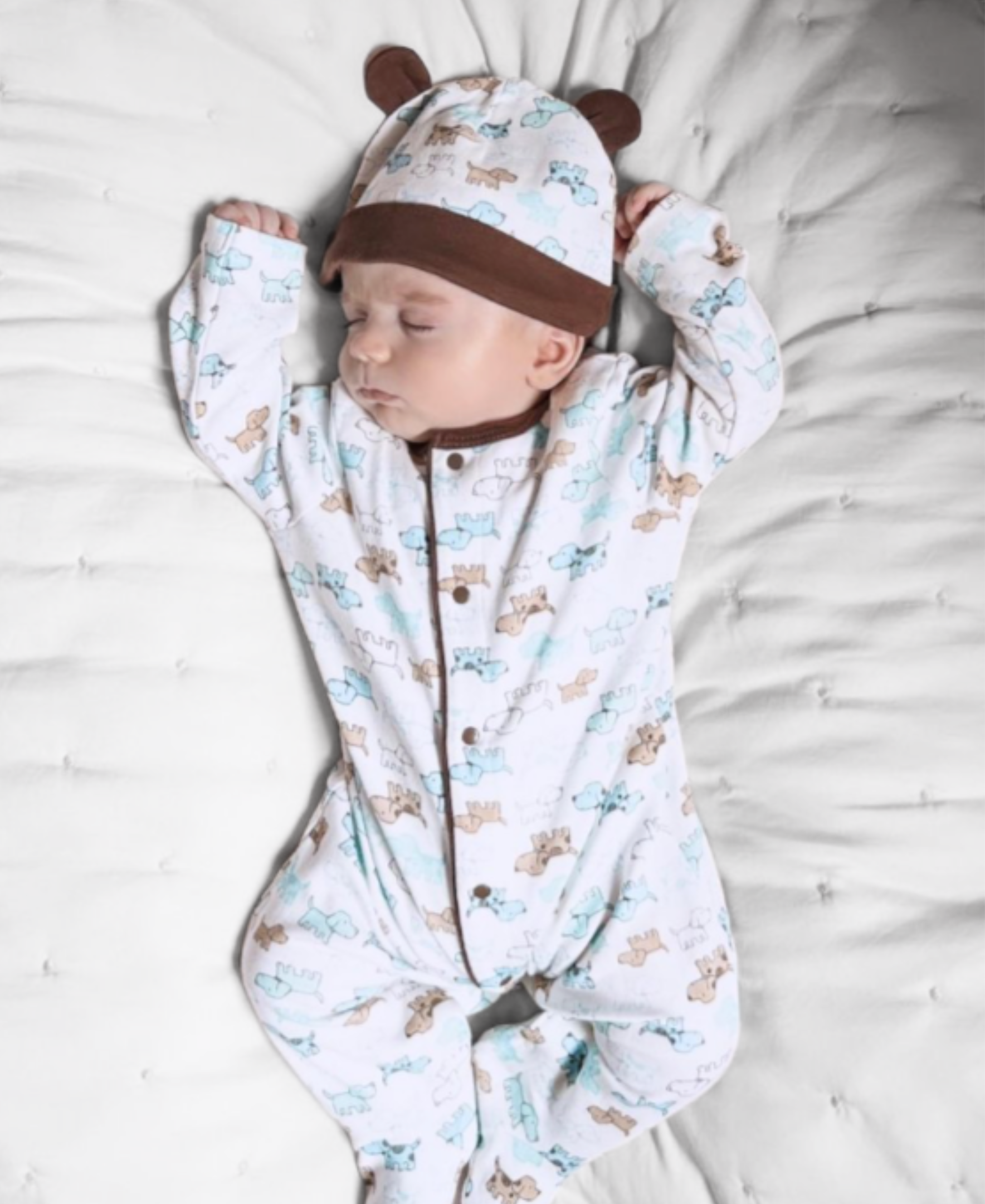  Cute Puppies Footed One-Piece And Hat、mySite、layawaytickets