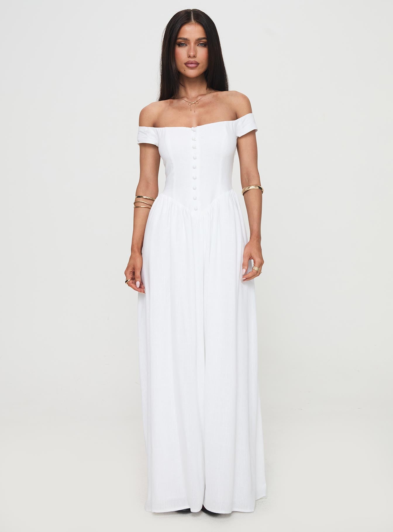Romantic Maxi Dress White、mySite、solidvoid