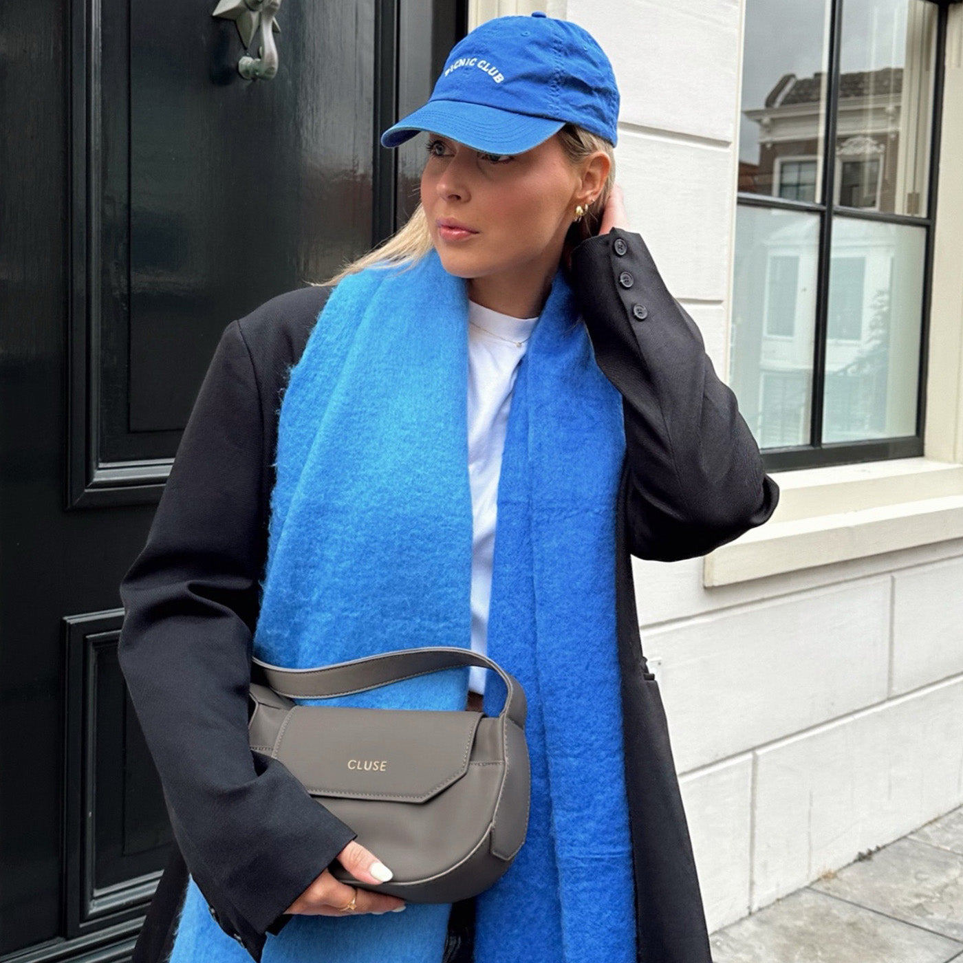 Sacroisé Petite Crossbody Bag, Dark Grey, Gold Colour、mySite、botmansion