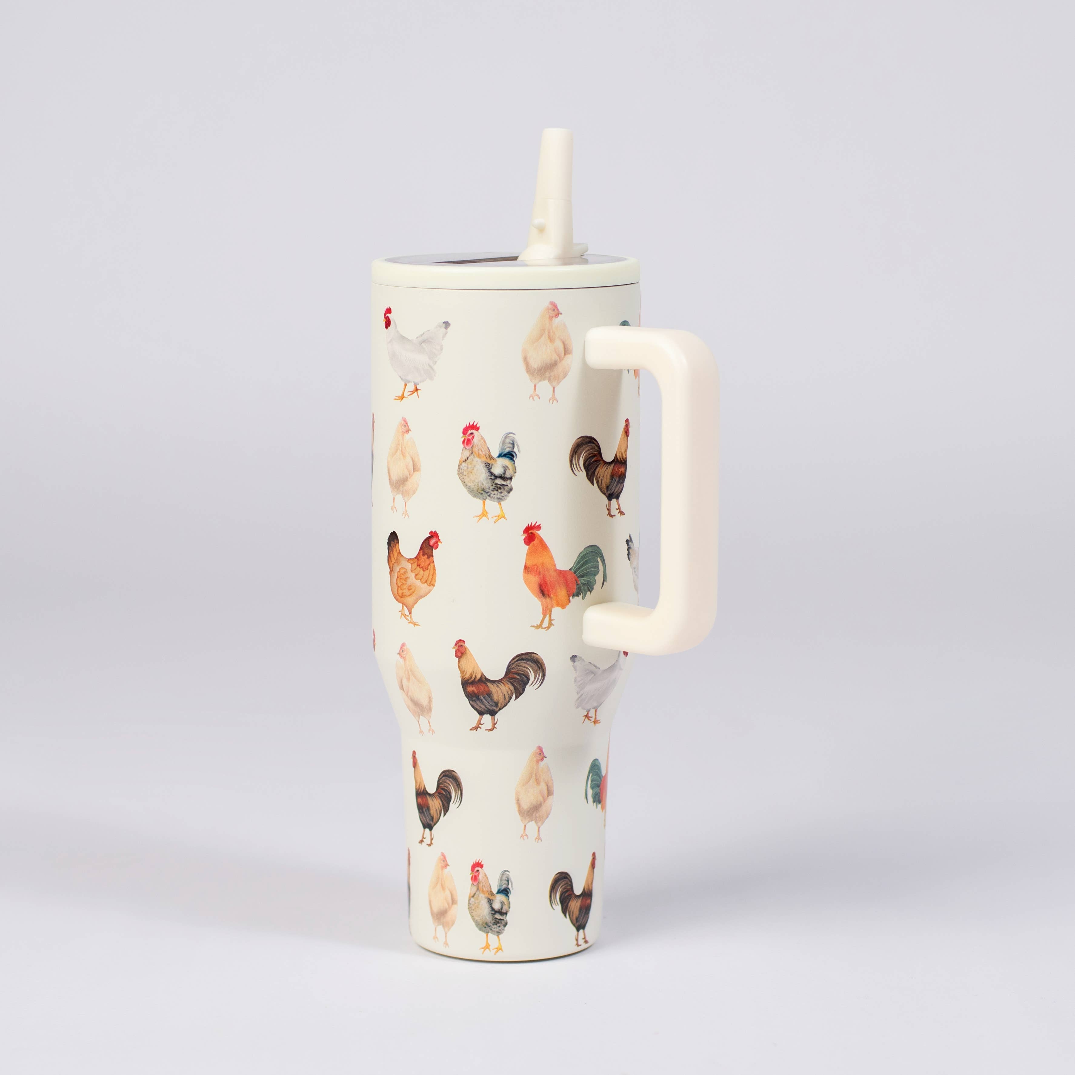 Chicken 40oz Stainless Steel Spill Proof Insulated Tumbler、mySite、g9winljtr