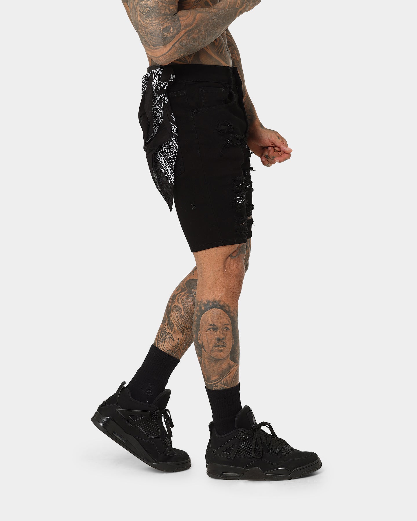 Saint Morta Bandana Summum Shorts Black/White、mySite、zt4zffjzw