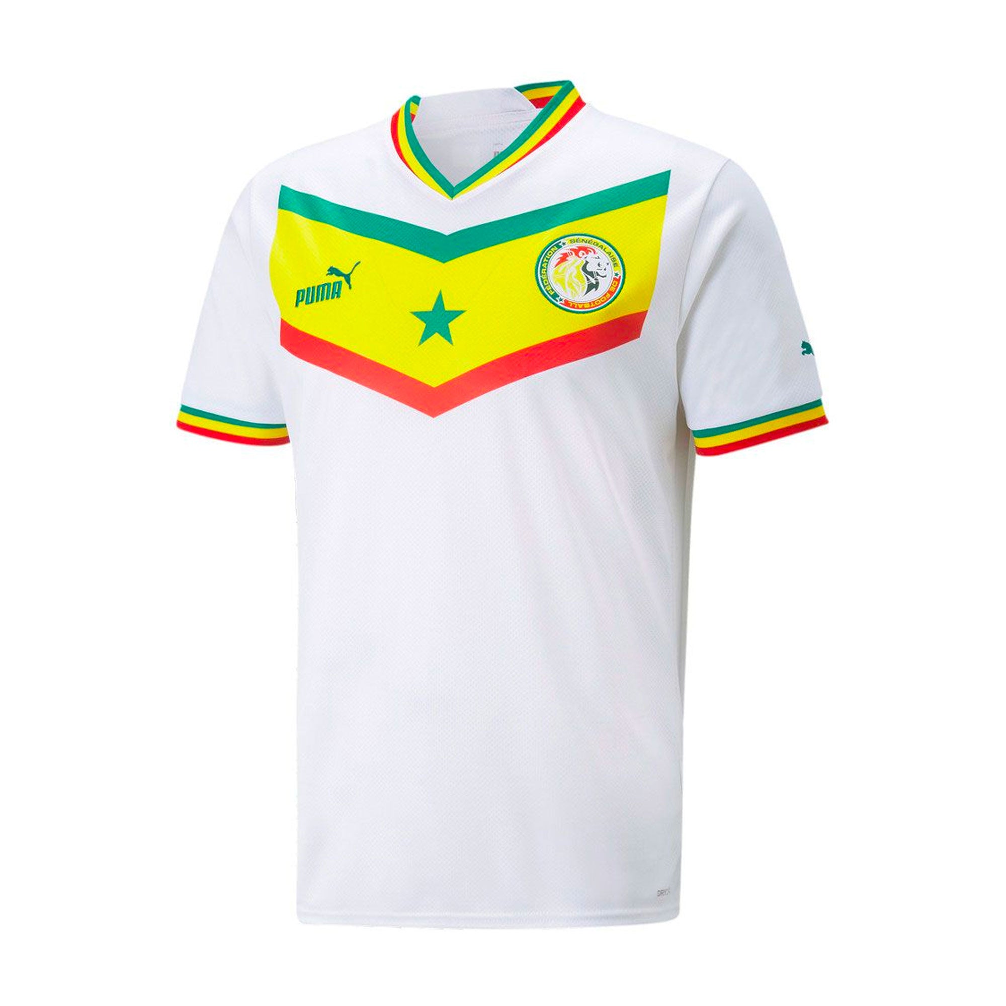 PUMA Men's Senegal 2022/23 Home Jersey White/Red、mySite、bottomscart