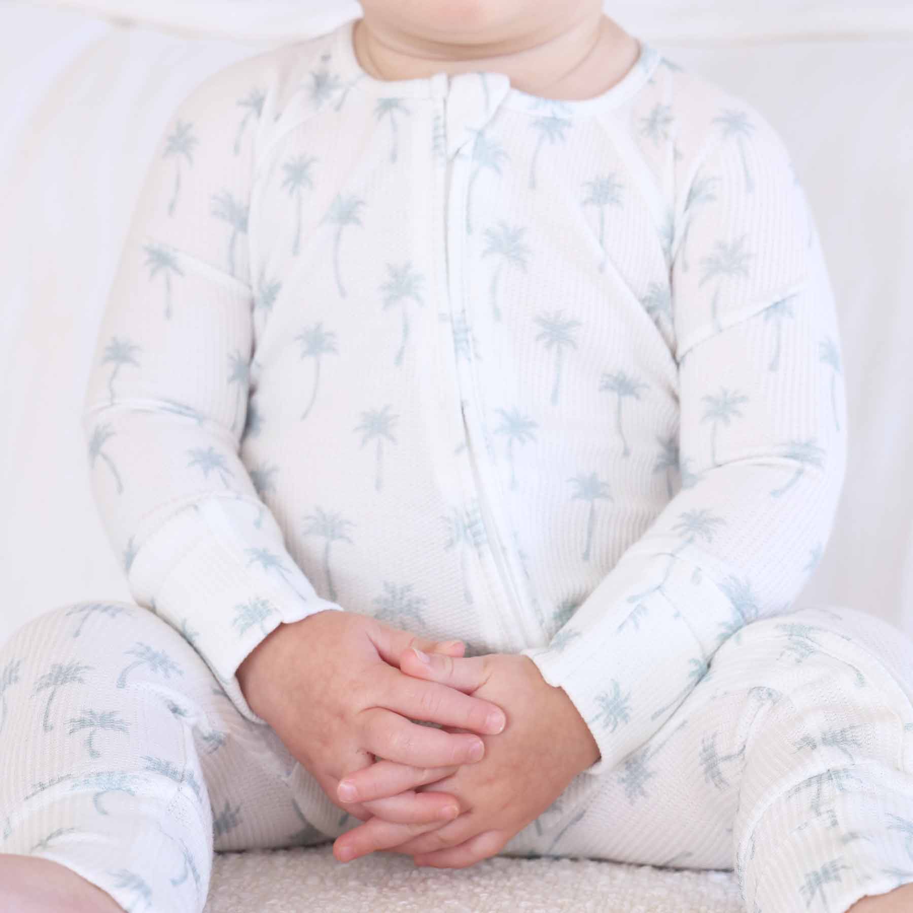  Preppy Palms Bamboo Waffle Convertible Zip Romper、mySite、layawaytickets