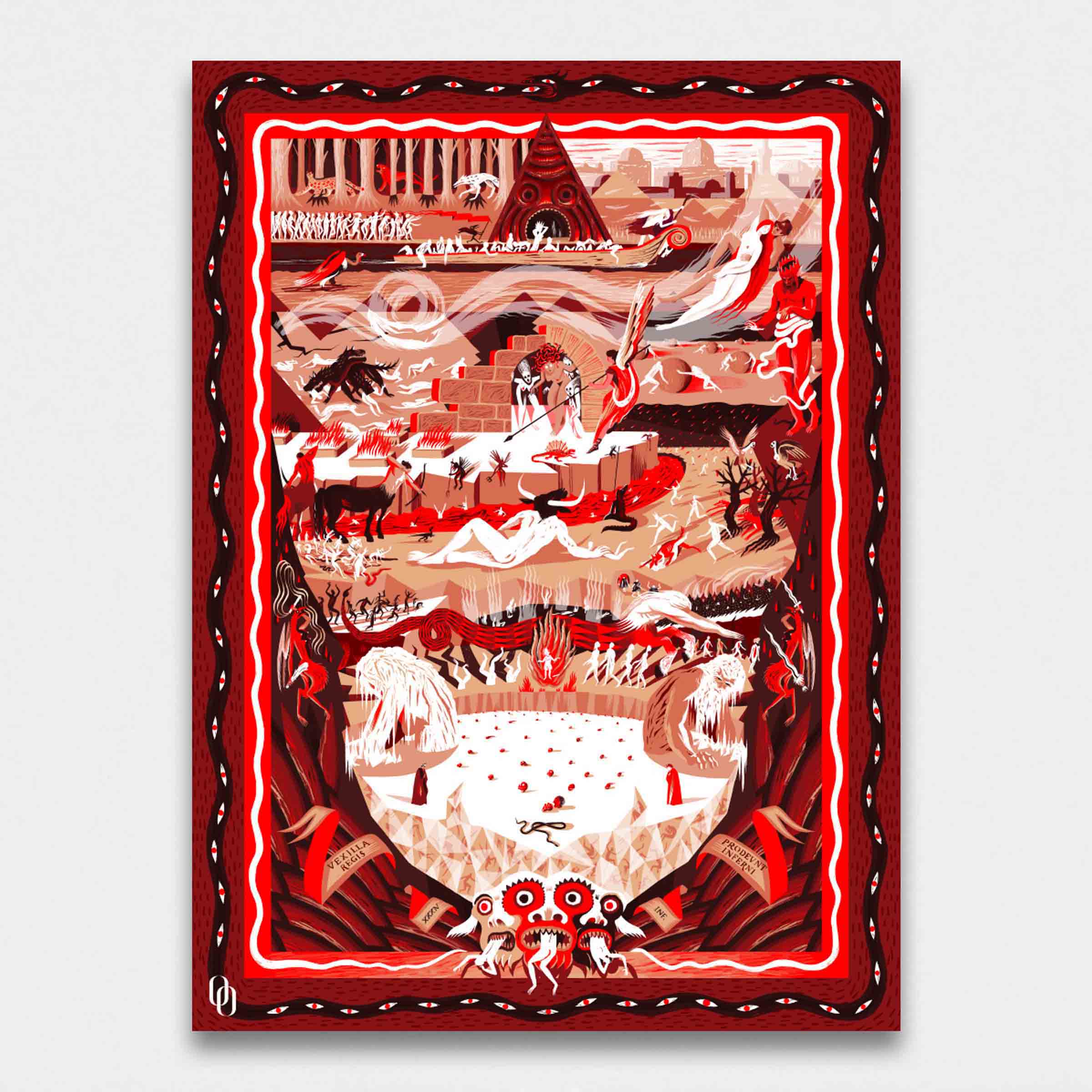 Silk Twill Stole INFERNO by Marco Brancato for Orequo、mySite、neckold