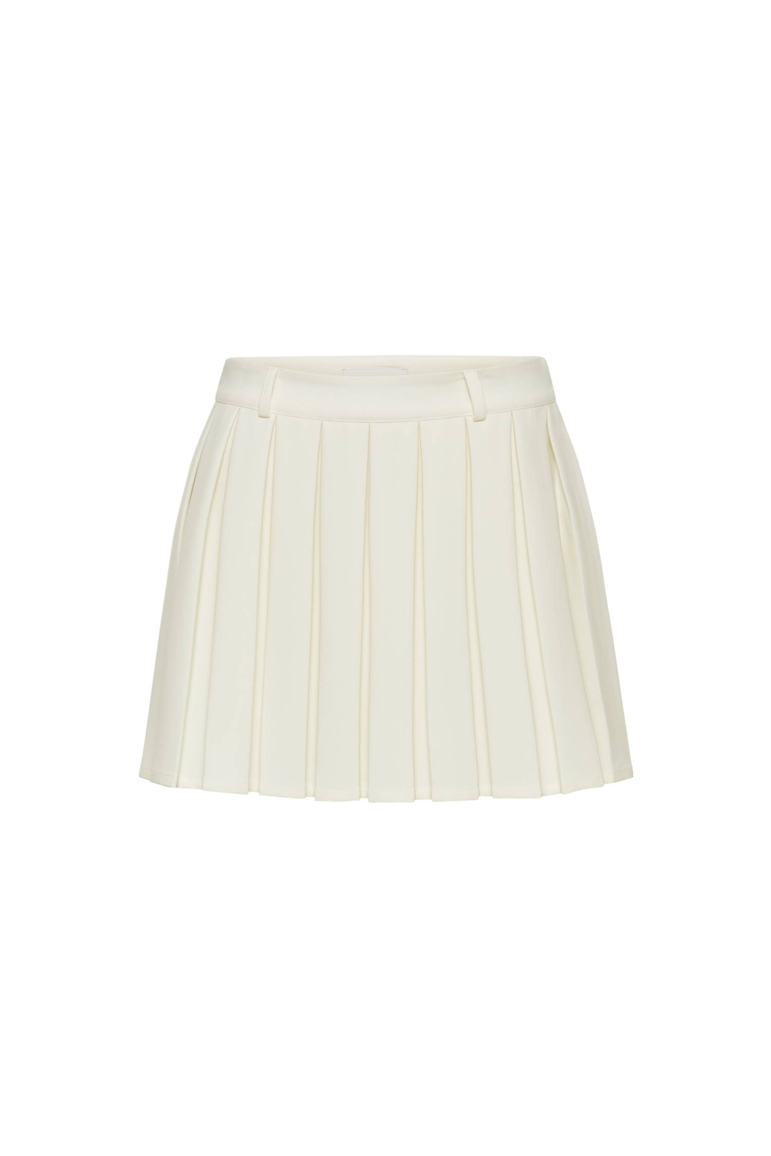 Mura Pleated Mini Skirt - Ivory、mySite、solidvoid