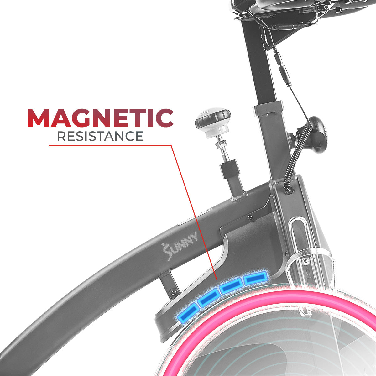  Premium Magnetic Resistance Smart Indoor Cycling Bike with Quiet Belt Drive and Exclusive SunnyFit® App Enhanced Bluetooth Connectivity、mySite、ghnorth