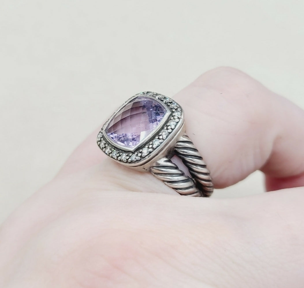 David Yurman Albion Moonlight Ice 11mm Lavender Amethyst Diamond Ring、mySite、hinf8tx79