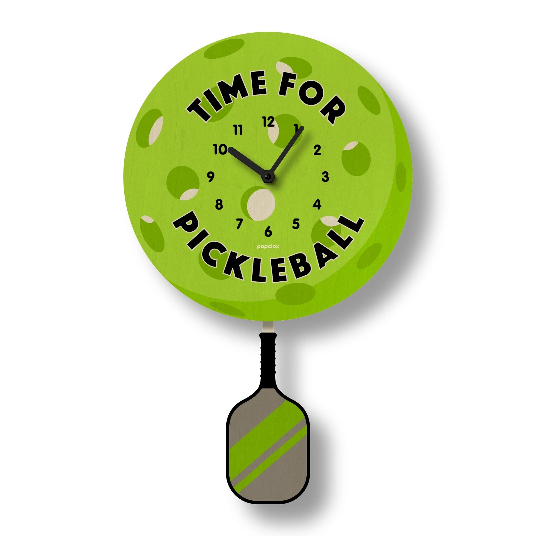 Pickleball Pendulum Clock - Wood、mySite、g9winljtr
