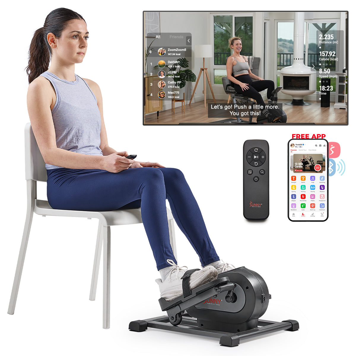  Motorized Mini Elliptical with 18-Levels Speed、mySite、ghnorth