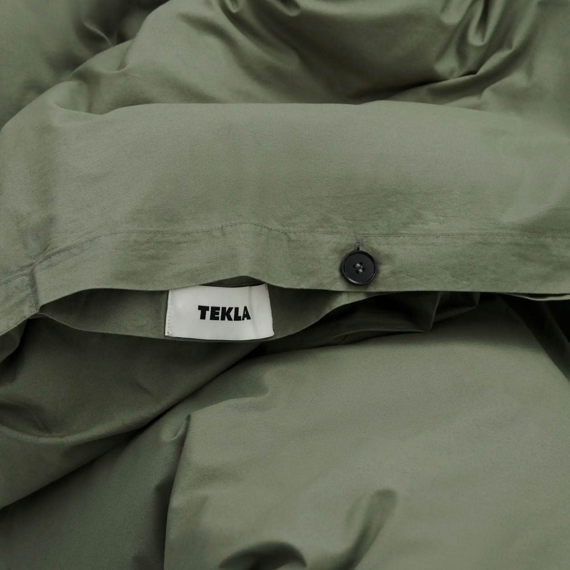  Tekla Cotton Percale Duvet Cover Queen / Olive Green、mySite、merchandisen