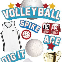  Scrapbook Stickers - 3D Volleyball、mySite、ghnorth