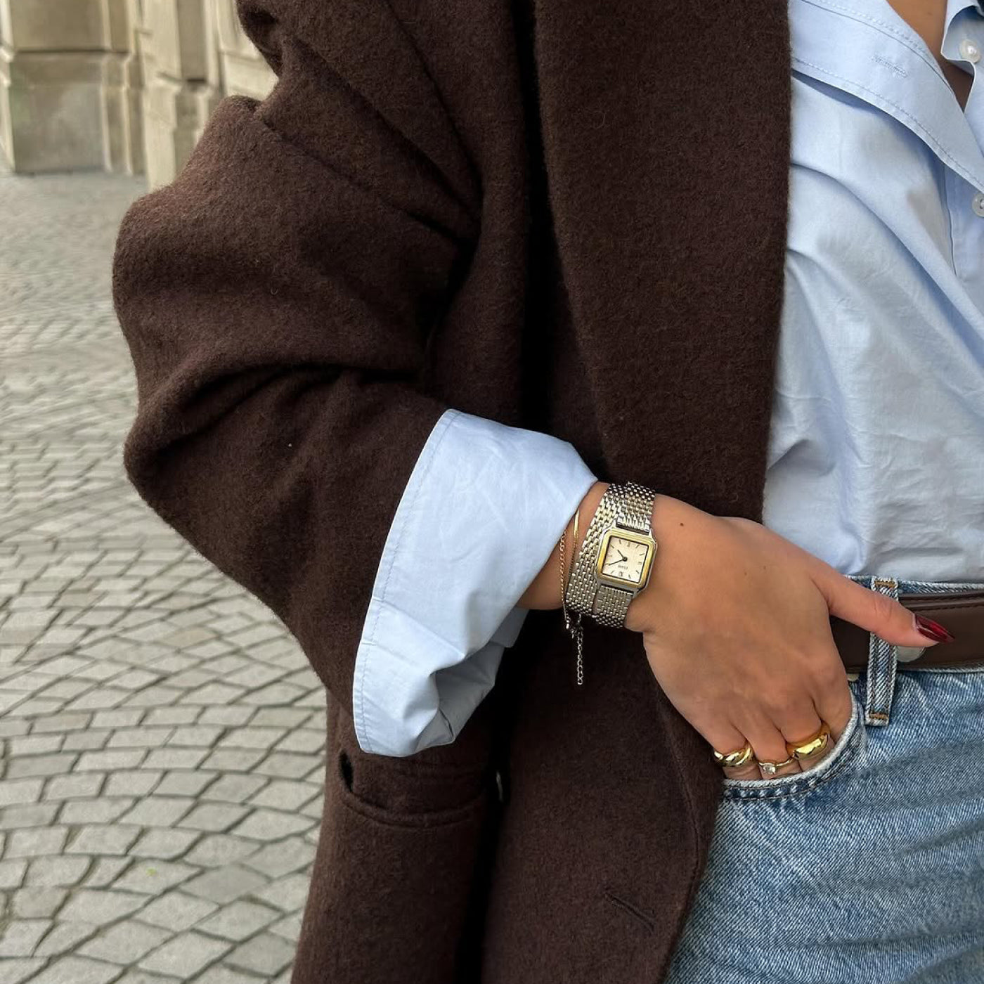 Gracieuse Petite Watch Double Steel, White, Two-tone、mySite、botmansion