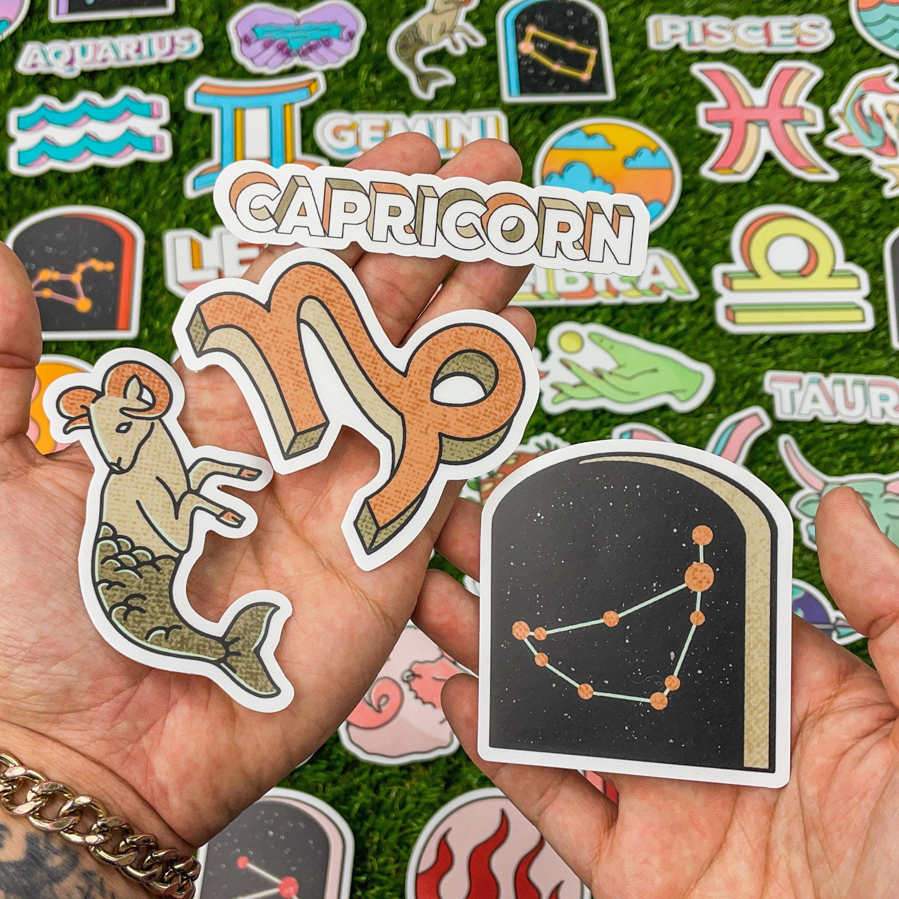  Capricorn Symbol Zodiac Sticker、mySite、elrpsem3k