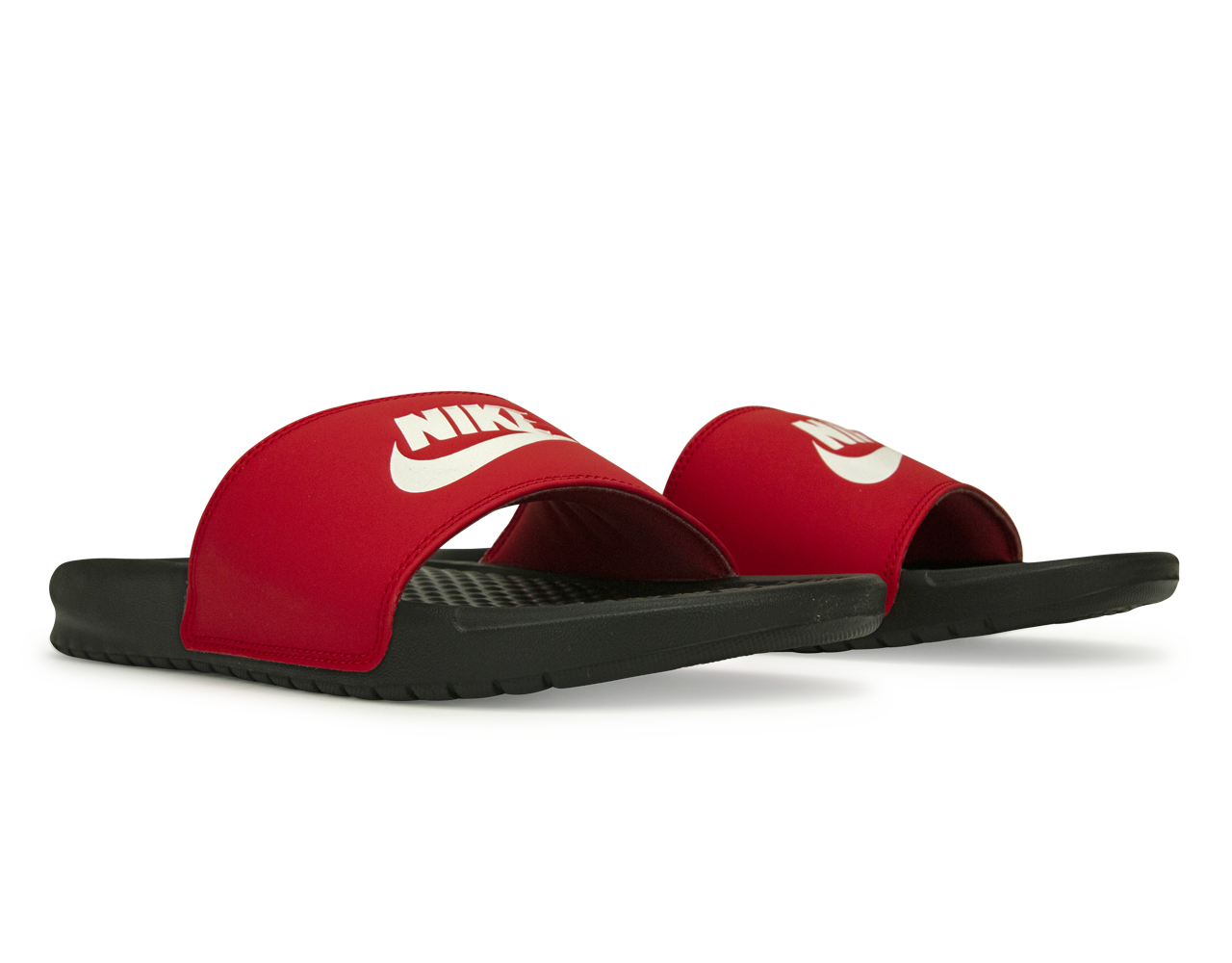 Nike Men's Benassi JDI Sandal Black/Red、mySite、noshort