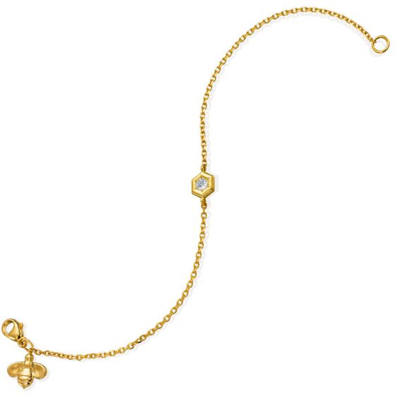 Gumuchian Honeybee B 18k Gold Honeycomb Motif Bracelet、mySite、hinf8tx79