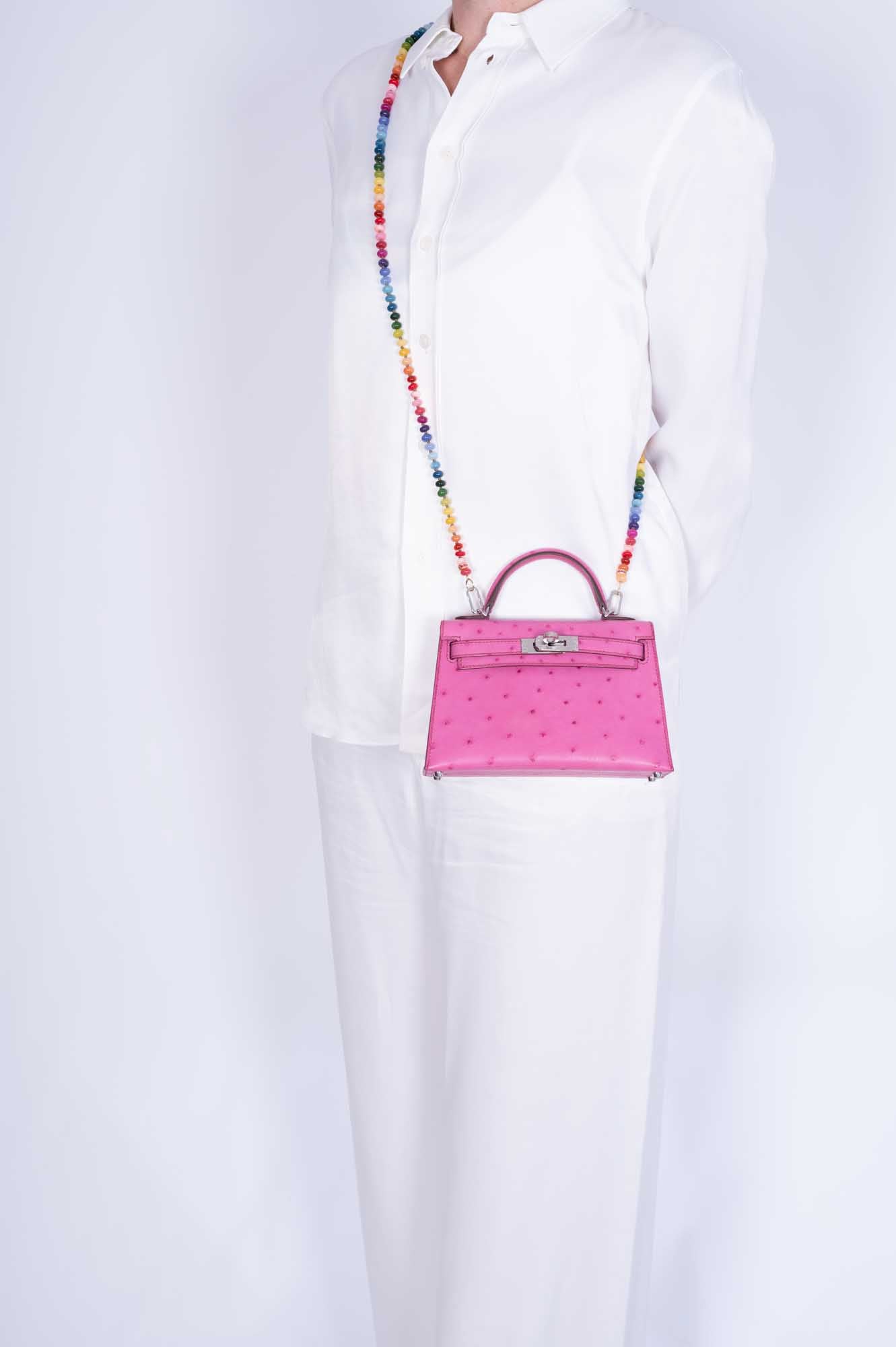 Hermès Mini Kelly 20 Fuchsia Ostrich Palladium Hardware、mySite、garminoutage.com