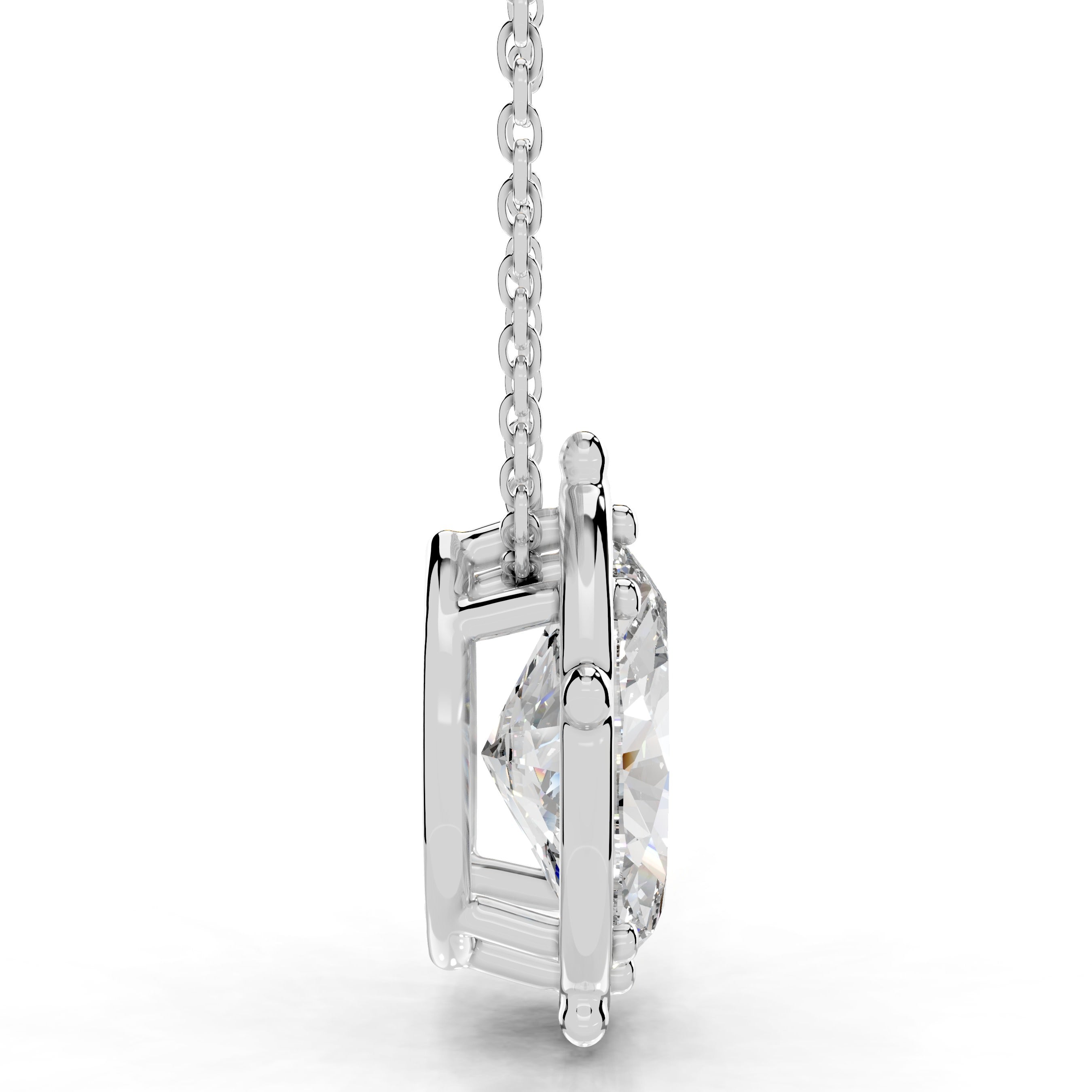 Rooted in Love Marquise Lab Grown Diamond Necklace - 14K White Gold、mySite、hinf8tx79