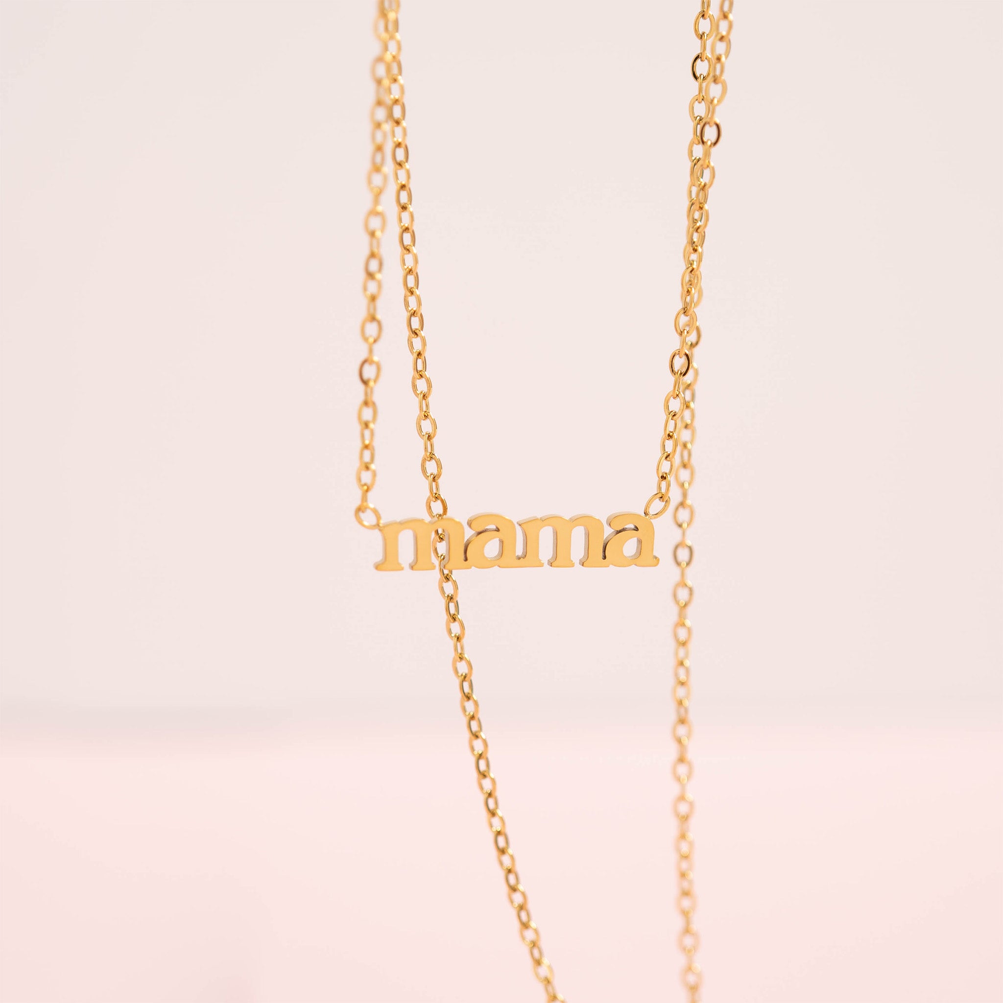 18K Gold PVD Stainless Steel Mama Necklace / CHN0090、mySite、dreamappss