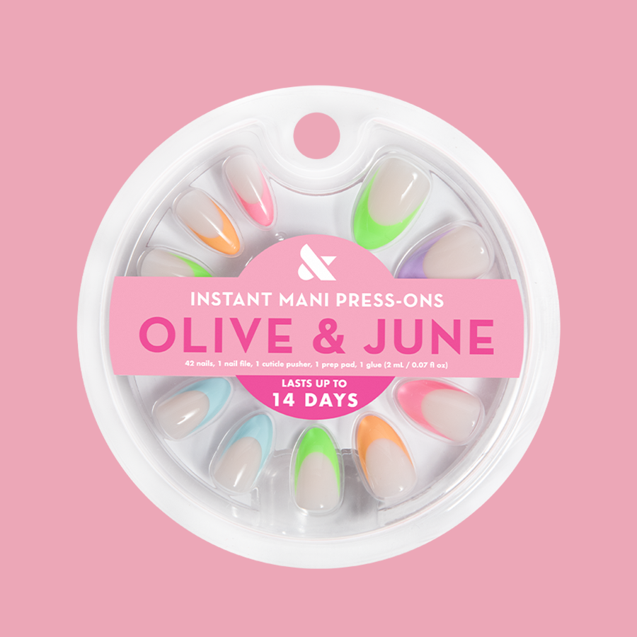 Pastel Neon French - Press-On | Medium | Almond、mySite、solidvoid