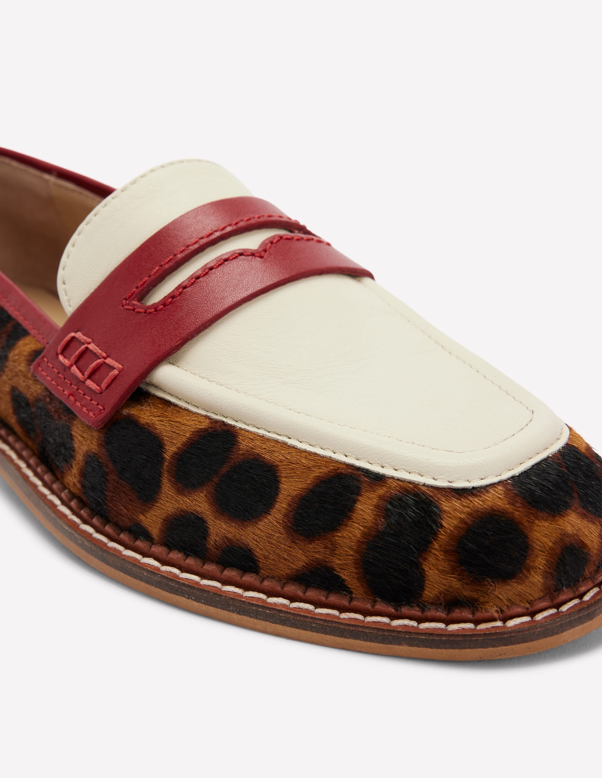  Nya Structured Penny Loafer-Leopard Colourblock、mySite、ashleygrahame