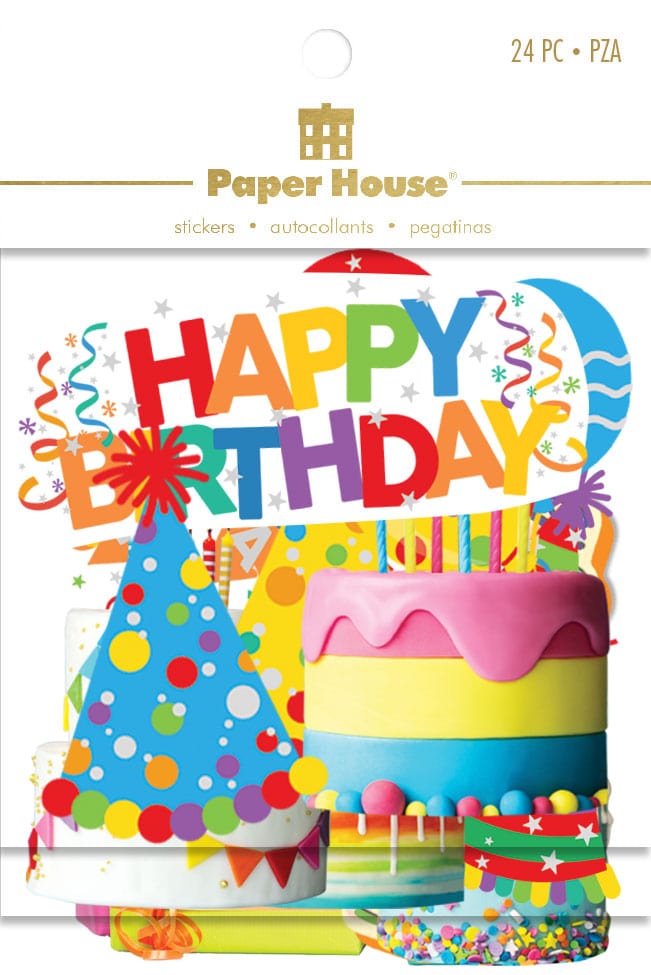  Die Cut Scrapbook Sticker Pack - Birthday、mySite、ghnorth