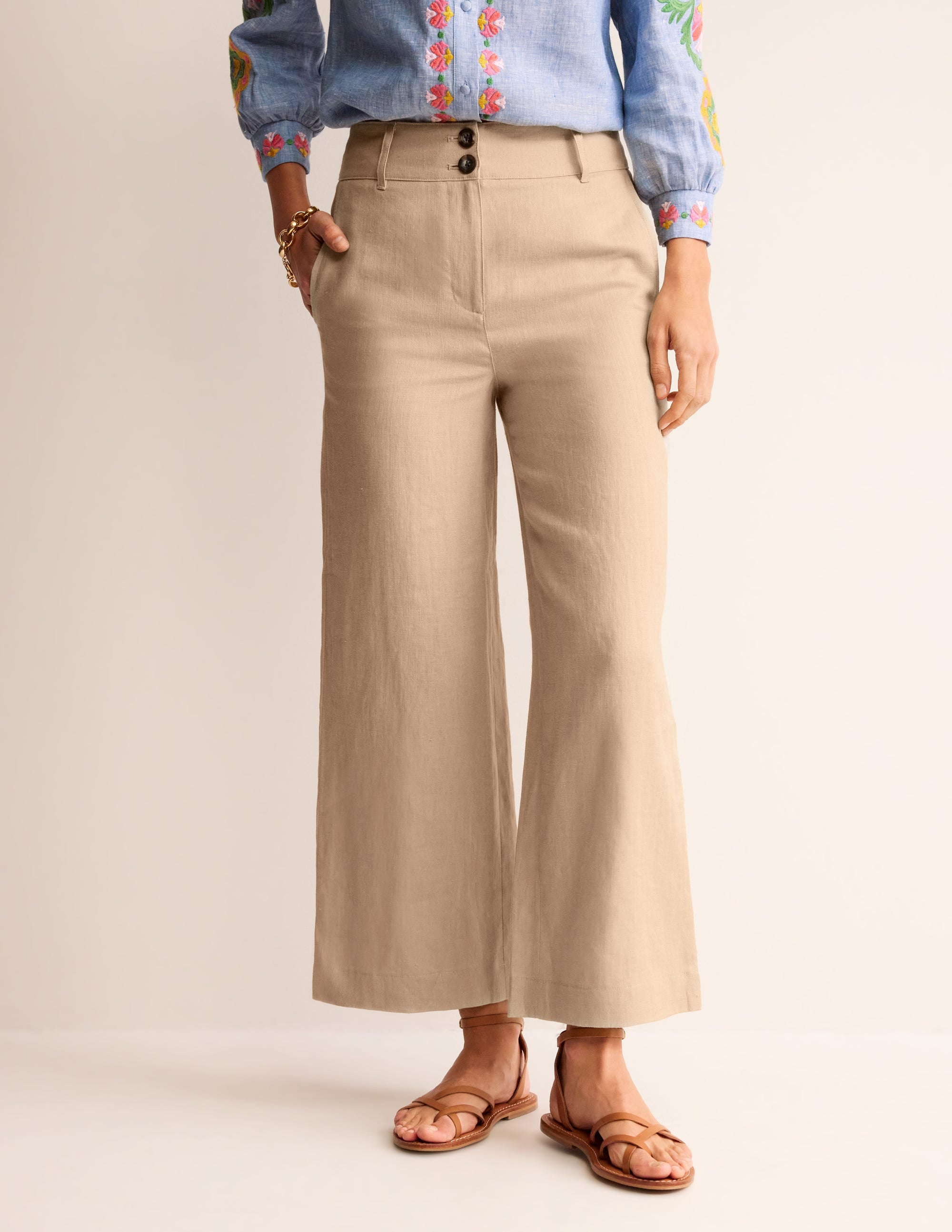 Westbourne Cropped Linen Pants-Neutral、mySite、ashleygrahame