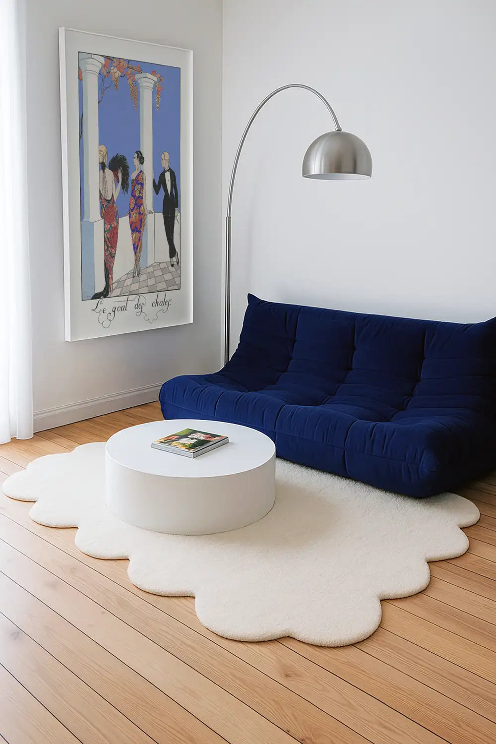 White Sculpted Edge Hand Tufted Wool Rug、mySite、gigharbornorthrealestate