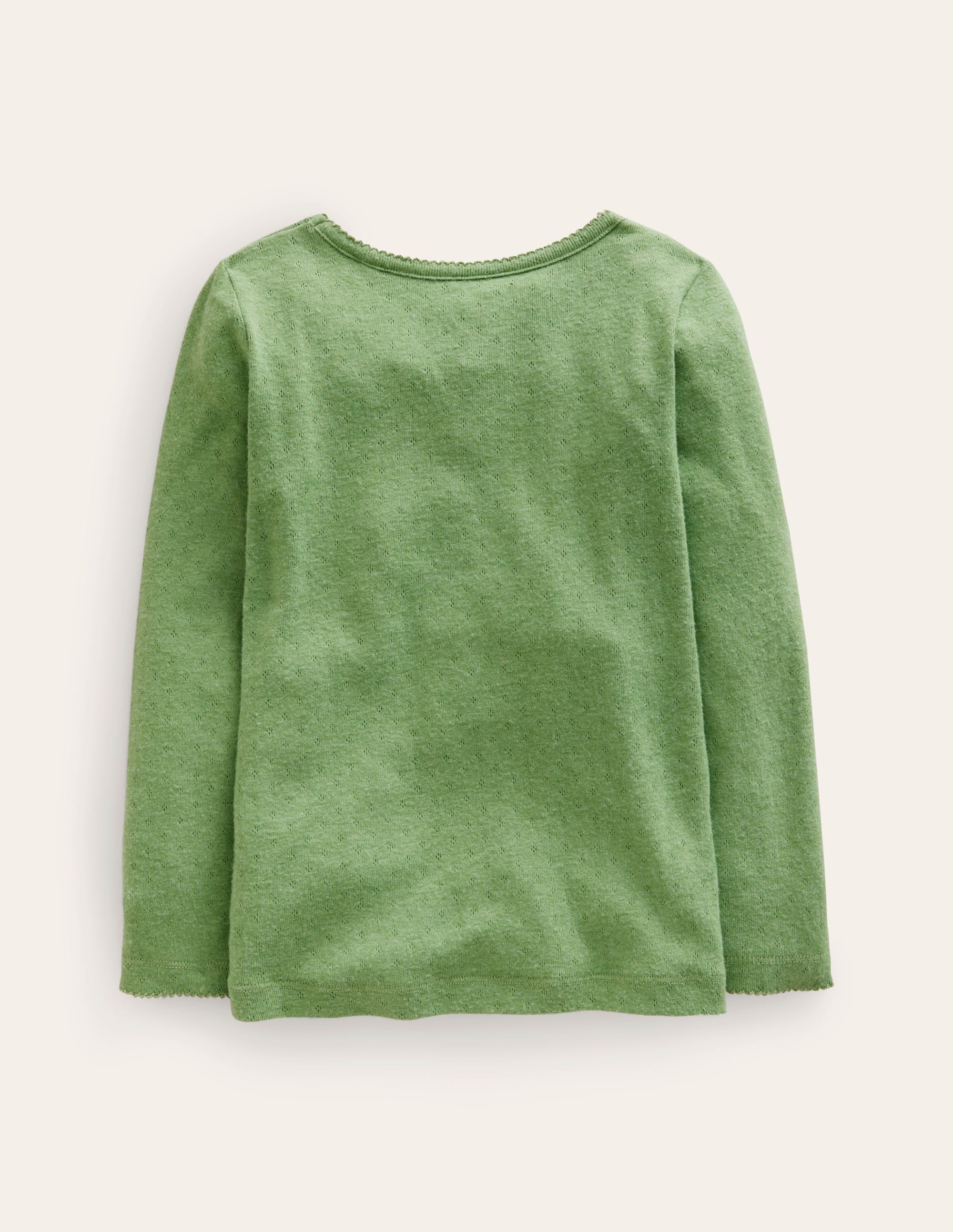  Long Sleeve Pointelle Top-English Ivy Green、mySite、ashleygrahame