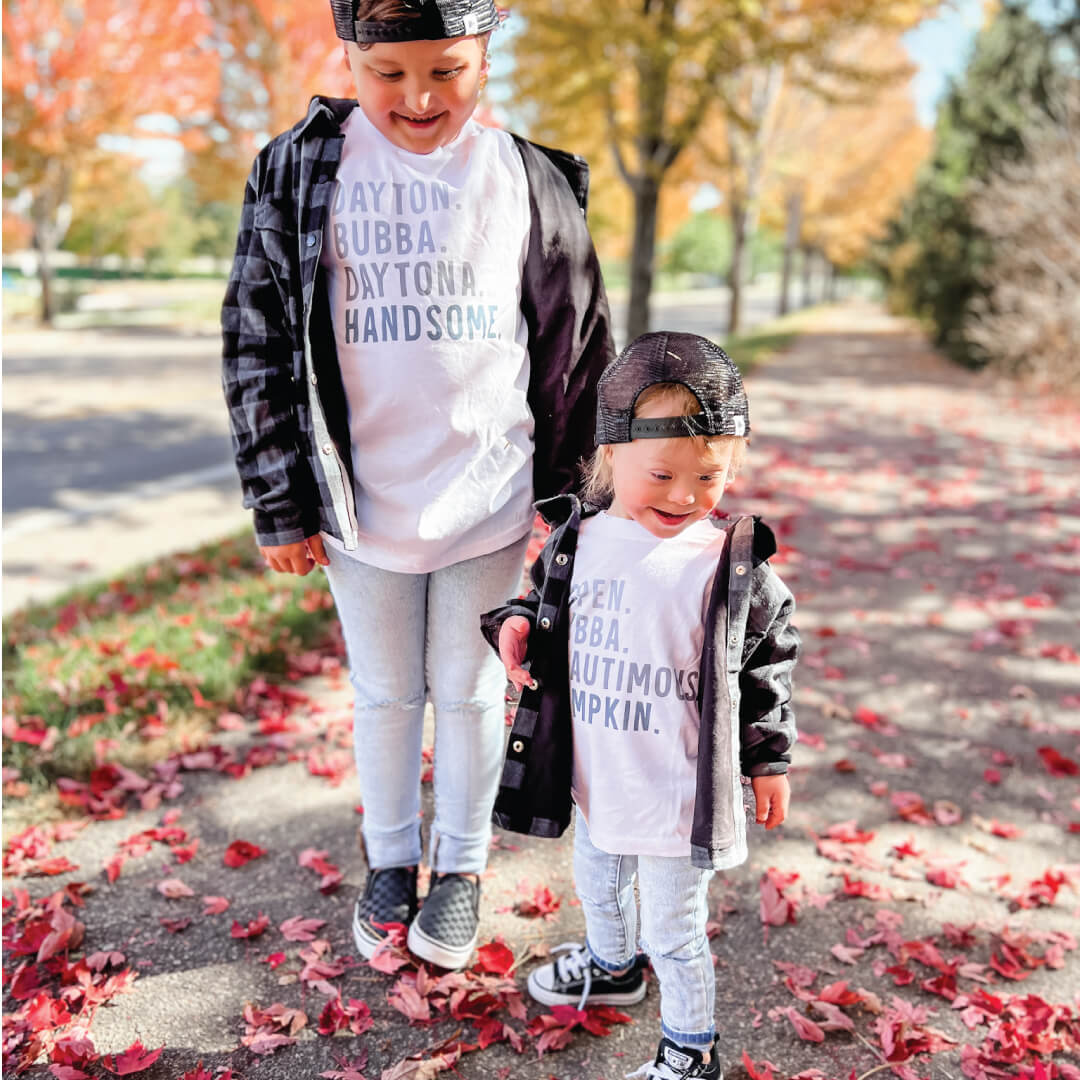  Personalized Blue Nickname Color Block Kids Graphic Tee | White、mySite、layawaytickets