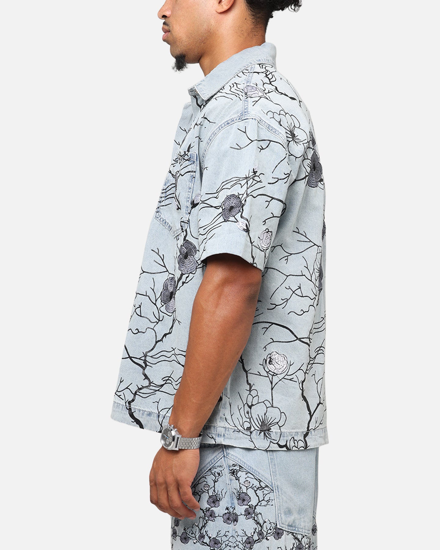 Saint Morta Poison Ivy Boxy Denim Shirt Mid Blue、mySite、zt4zffjzw