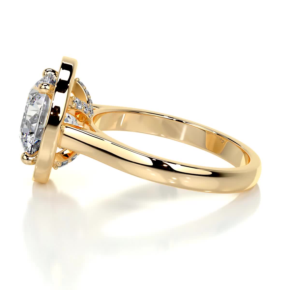 Charlie Diamond Engagement Ring -18K Yellow Gold、mySite、hinf8tx79