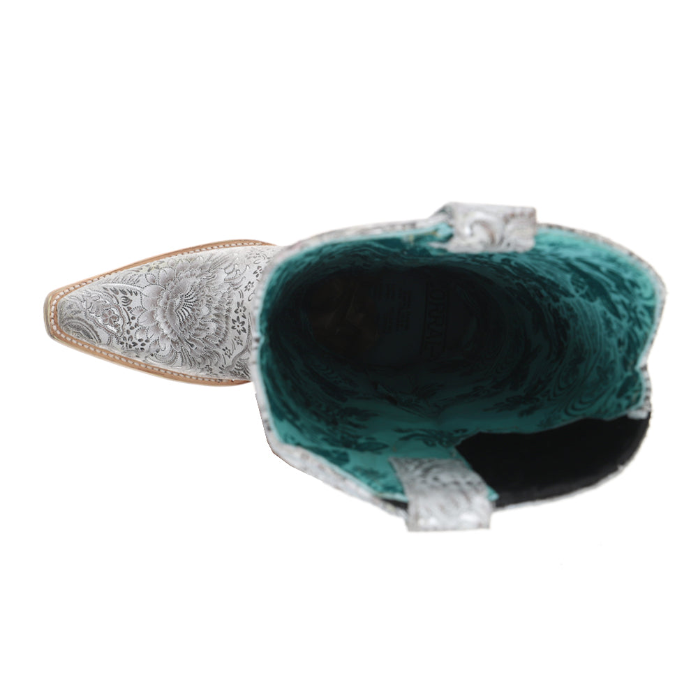 Floral Embossed Snip Toe Zippered Cowboy Boots、mySite、gtrtttuynbv