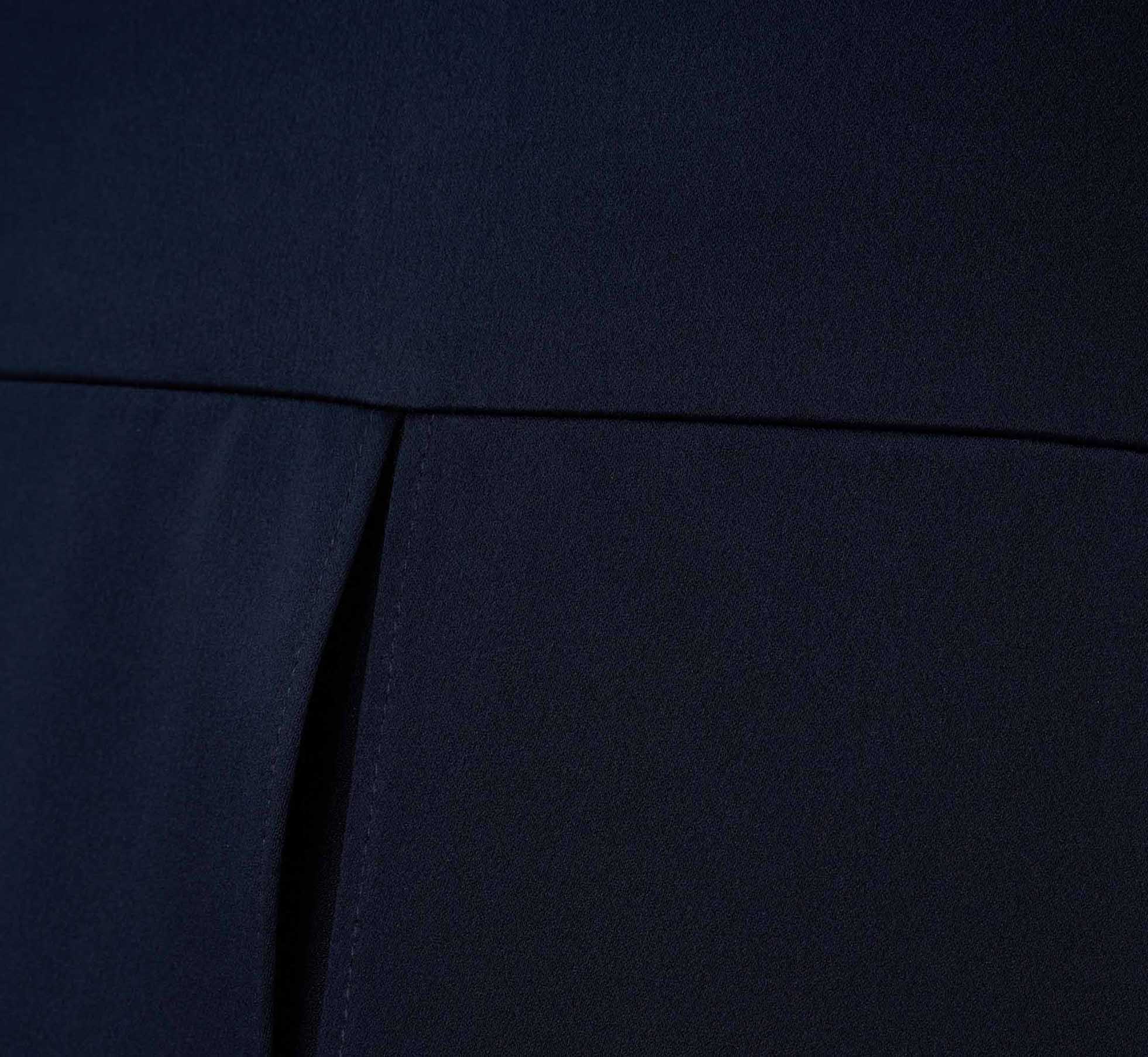 Plus Size Satin Crepe Ruffled Cropped Jumpsuit In Dark Navy、mySite、solidvoid