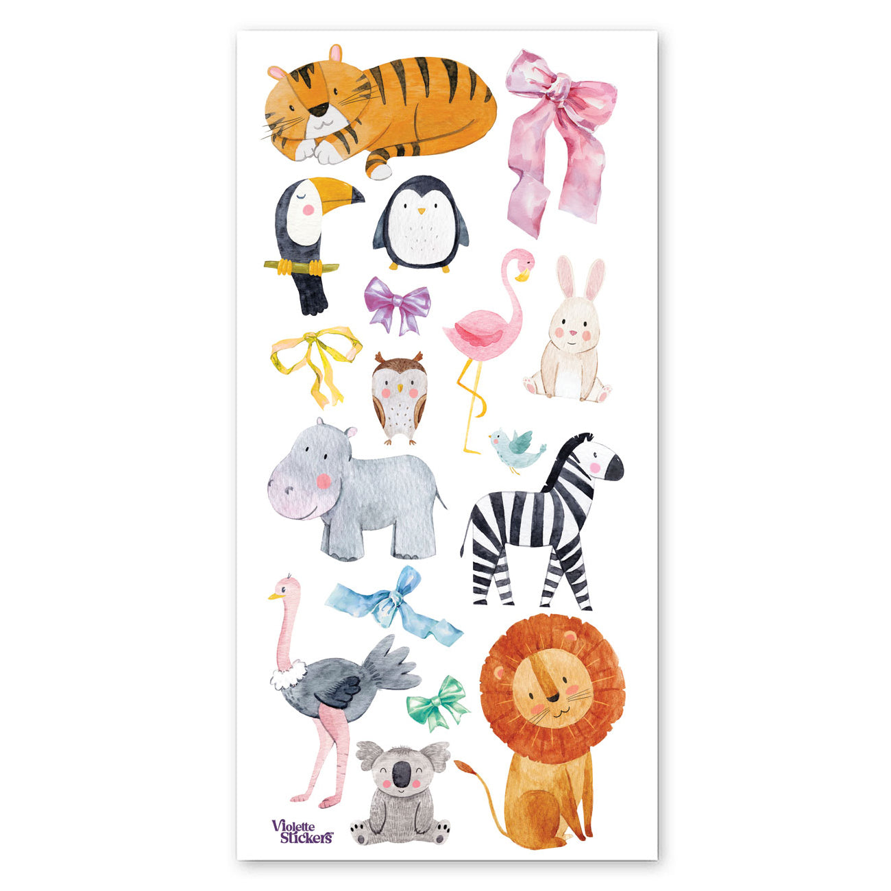  Baby Animals with Bows Stickers、mySite、ghnorth