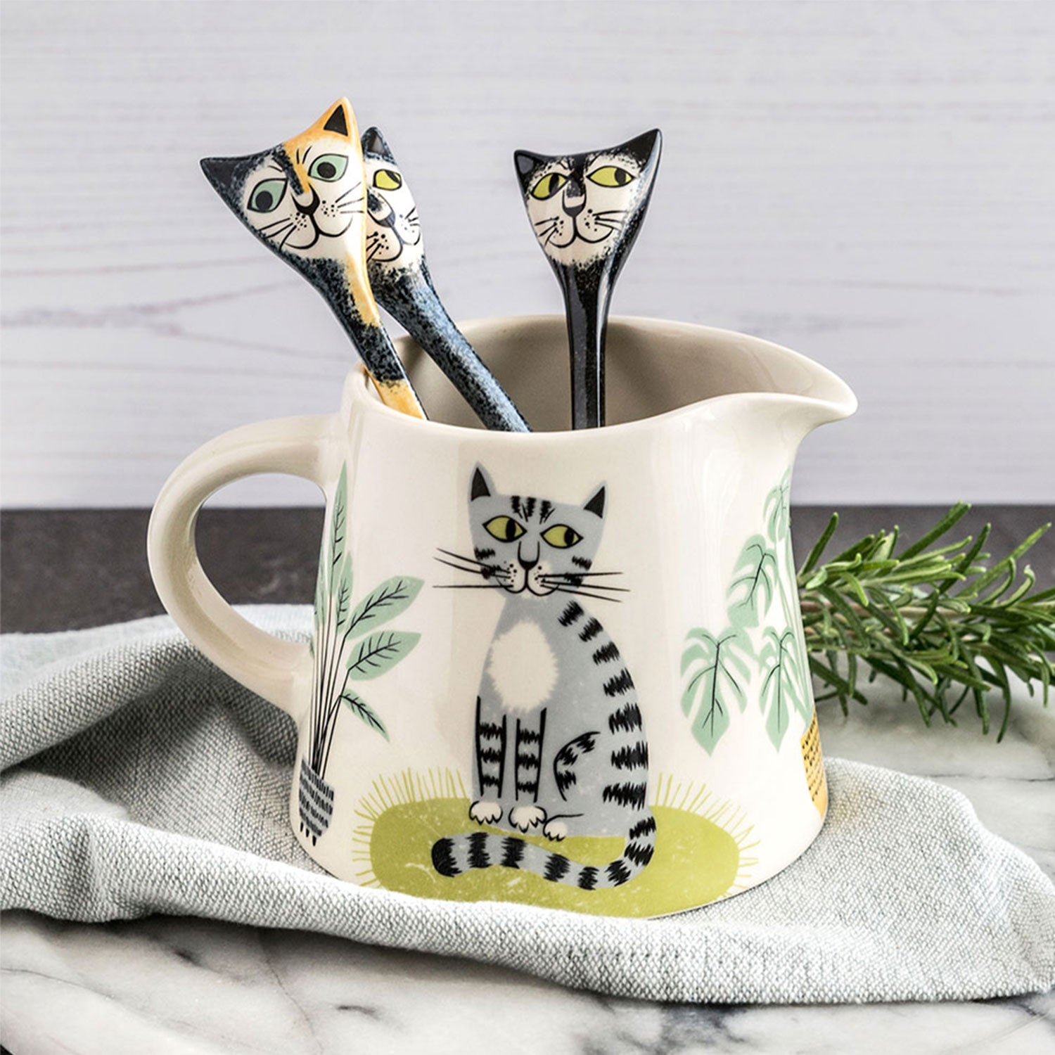 Box Set of Four Ceramic Wildlife Spoons、mySite、g9winljtr