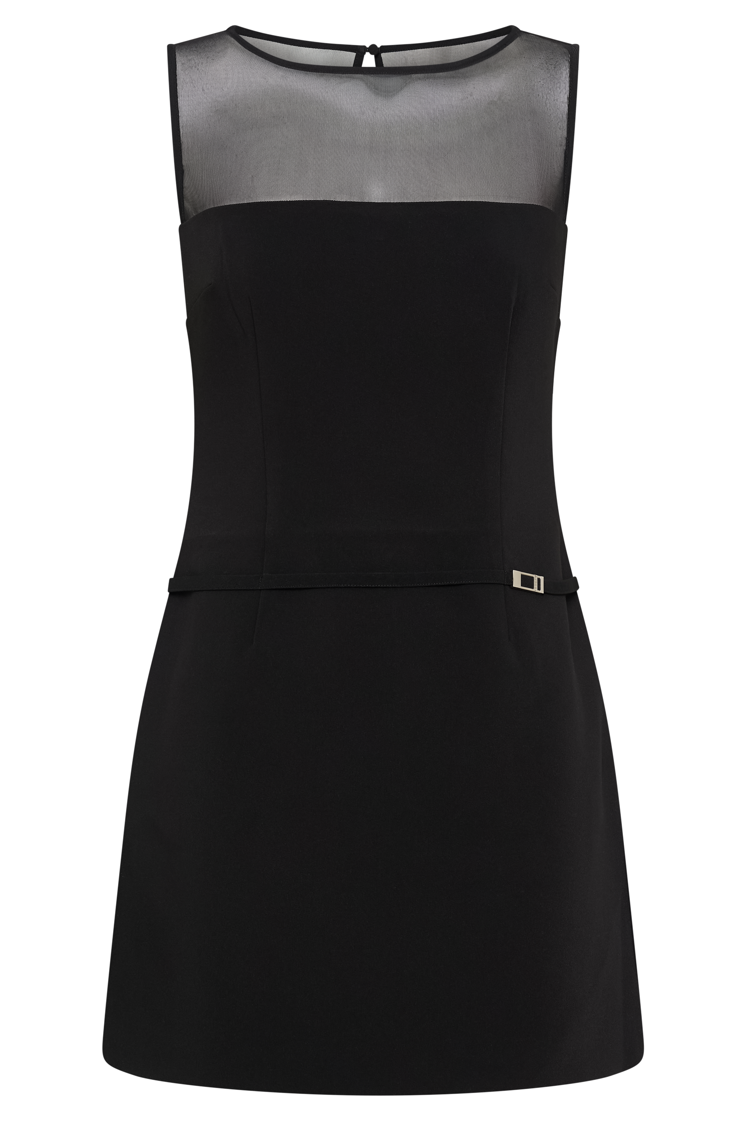 Posie Suiting Belted Mini Dress - Black、mySite、solidvoid