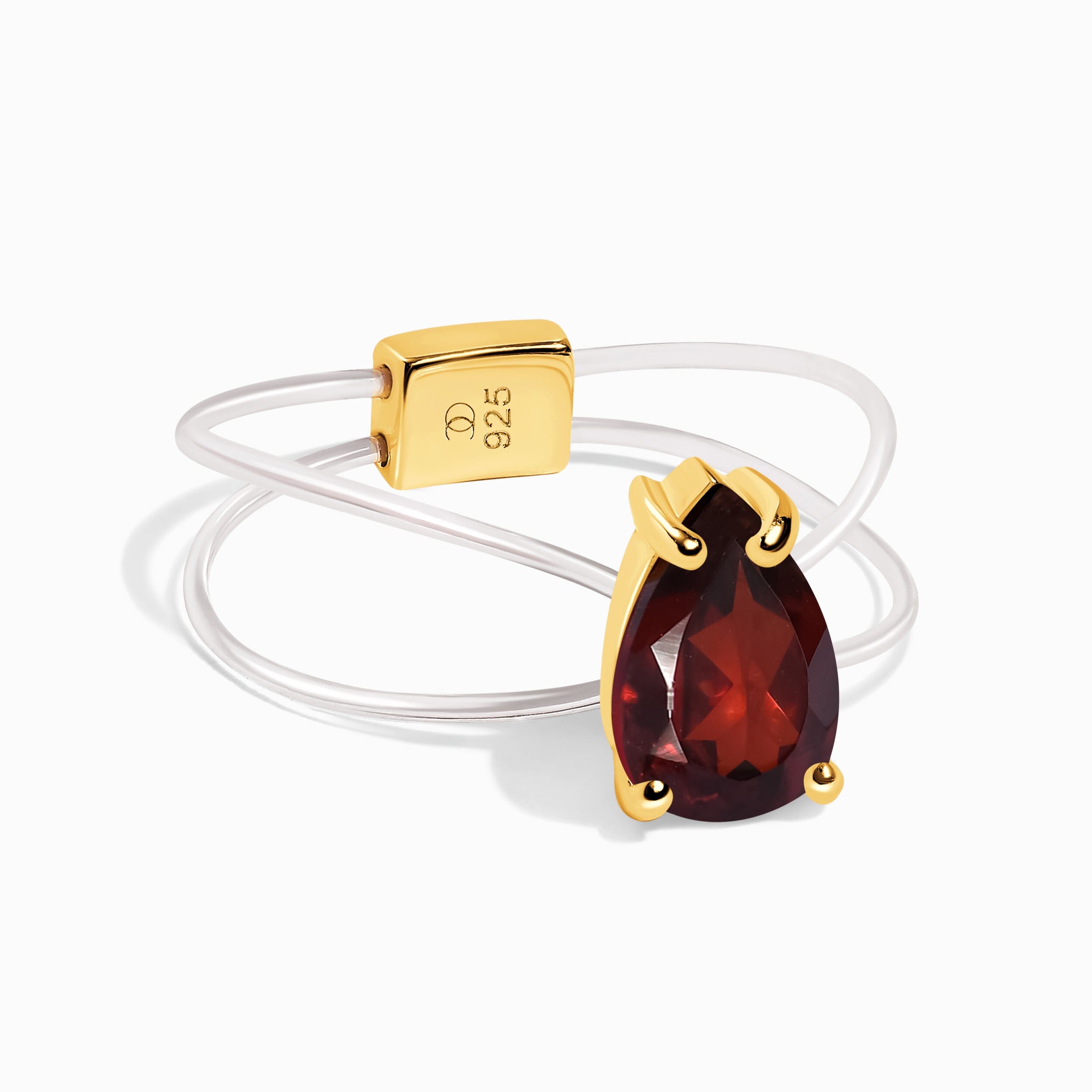Garnet Ring Floating Sway - January Birthstone、mySite、hinf8tx79