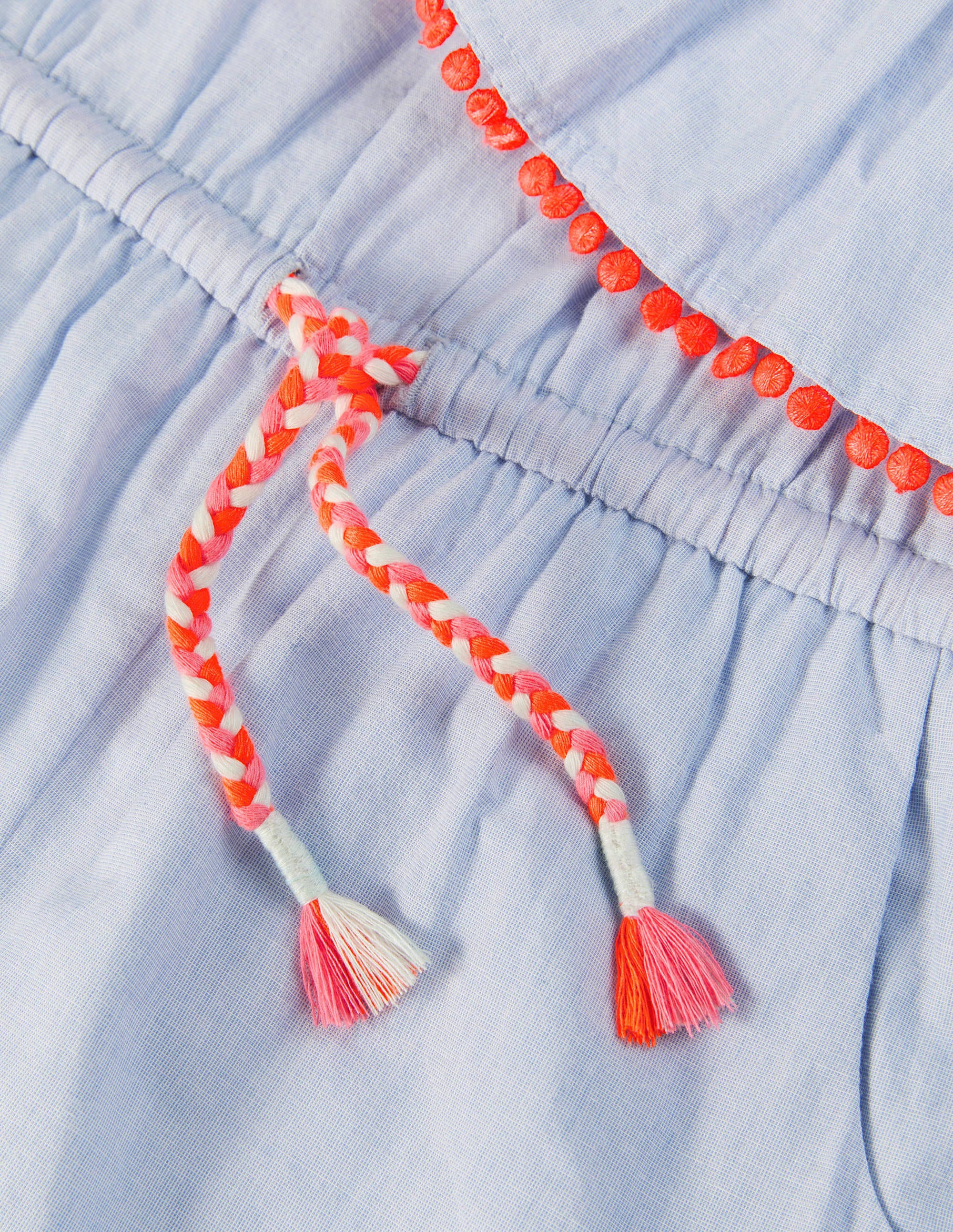  One Shoulder Tassel Romper-Chambray、mySite、ashleygrahame