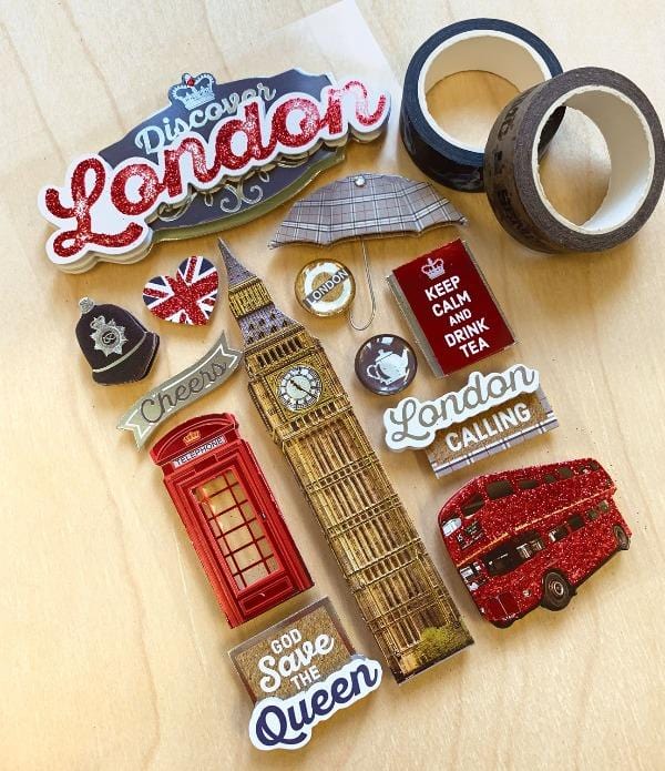  Scrapbook Stickers - 3D Discover London、mySite、ghnorth