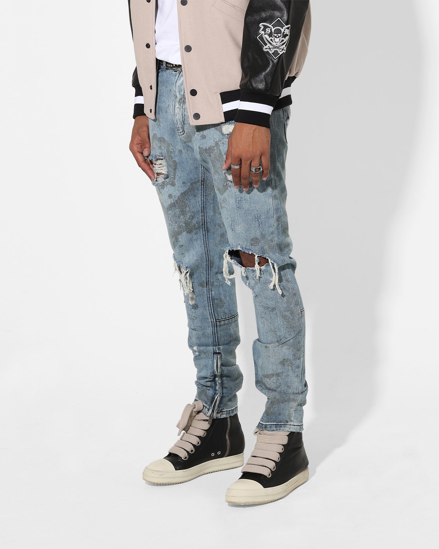 Saint Morta Acid Destroyer Jeans Blue/Black、mySite、zt4zffjzw