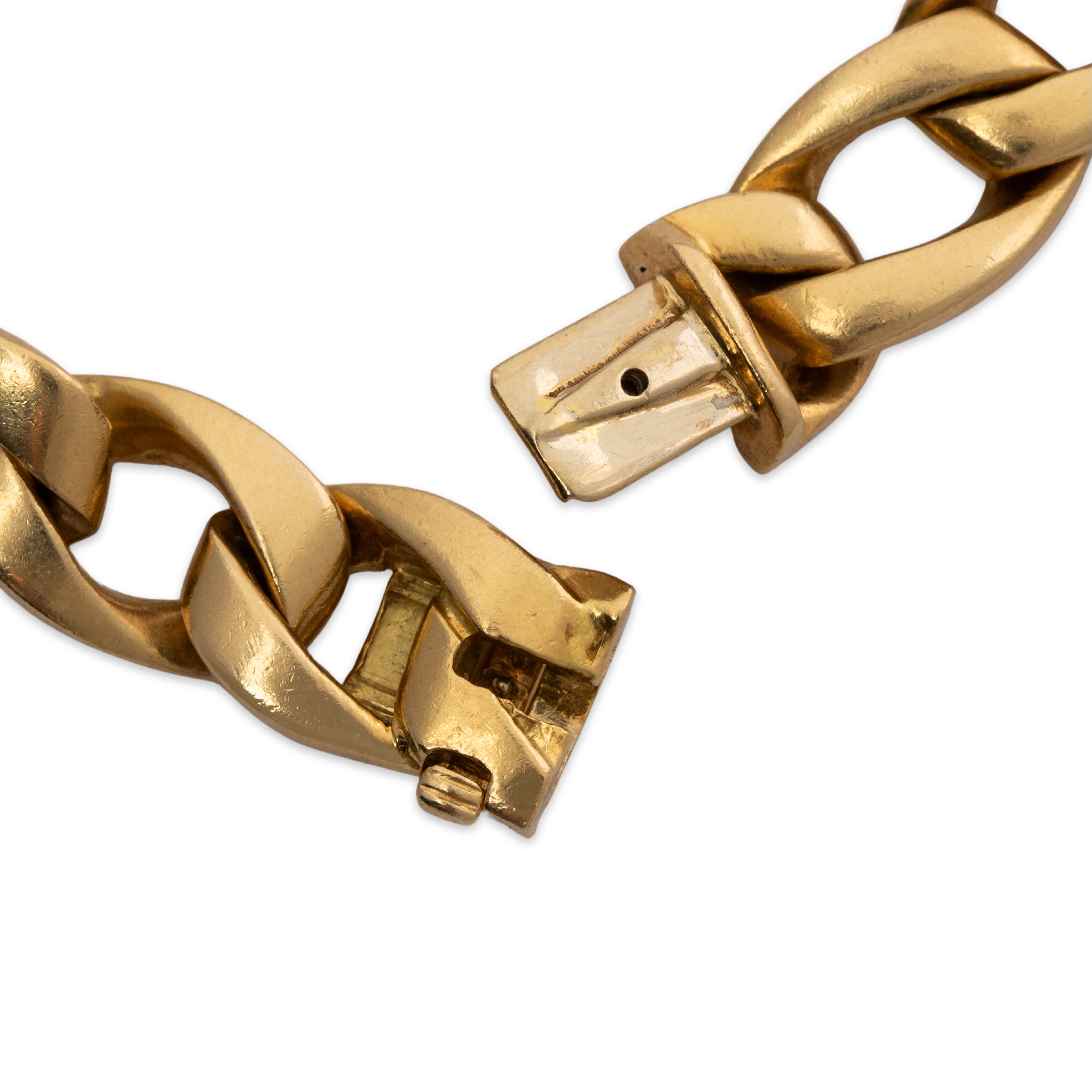 Heavy Cartier French 18k Yellow Gold Curb Link Necklace 16、mySite、hinf8tx79