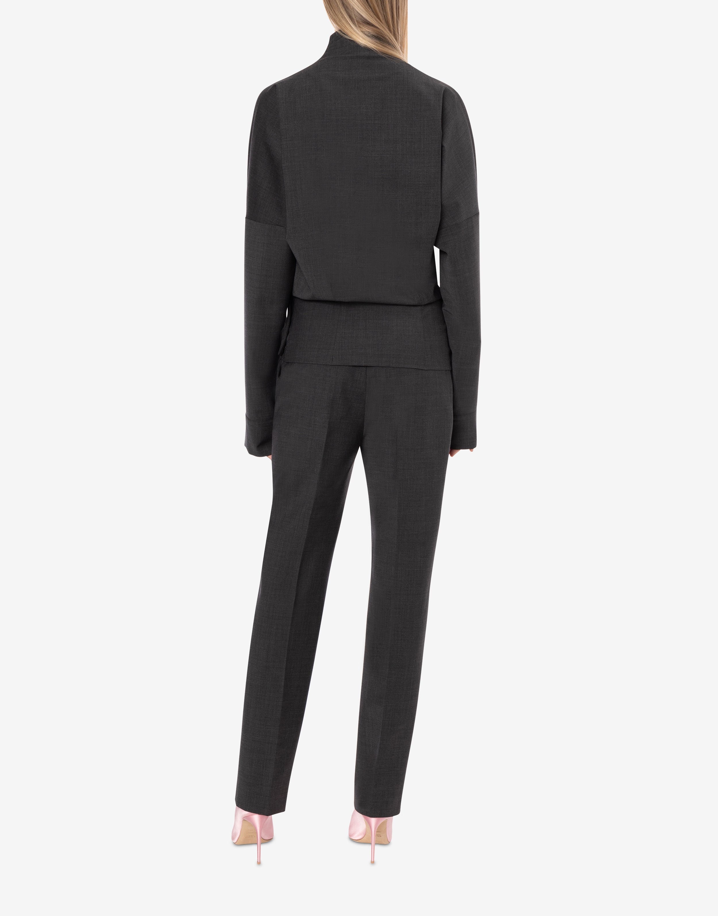 Blusa incrociata in fresco lana、mySite、aoinhome