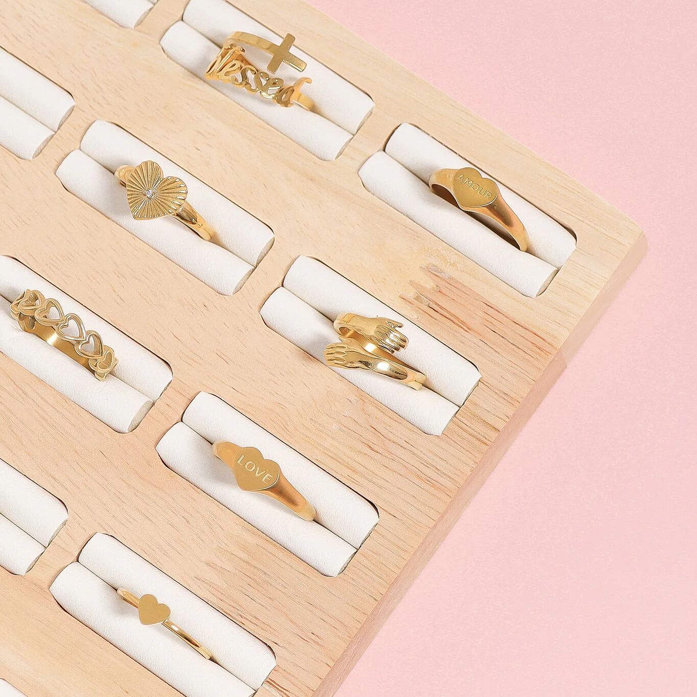 18K Gold PVD Stainless Steel Hug Ring / KSS0002、mySite、dreamappss